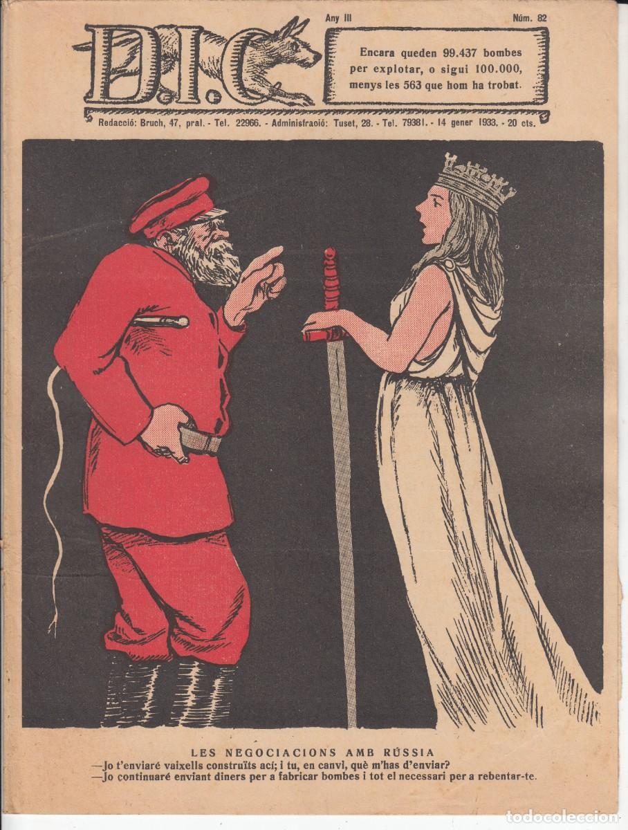 Coleccionismo de revistas y peri&oacute;dicos: D.I.C - LES NEGOCIACIONS AMB R&Uacute;SSIA - 14 GENER 1933 ANY III NUM. 82