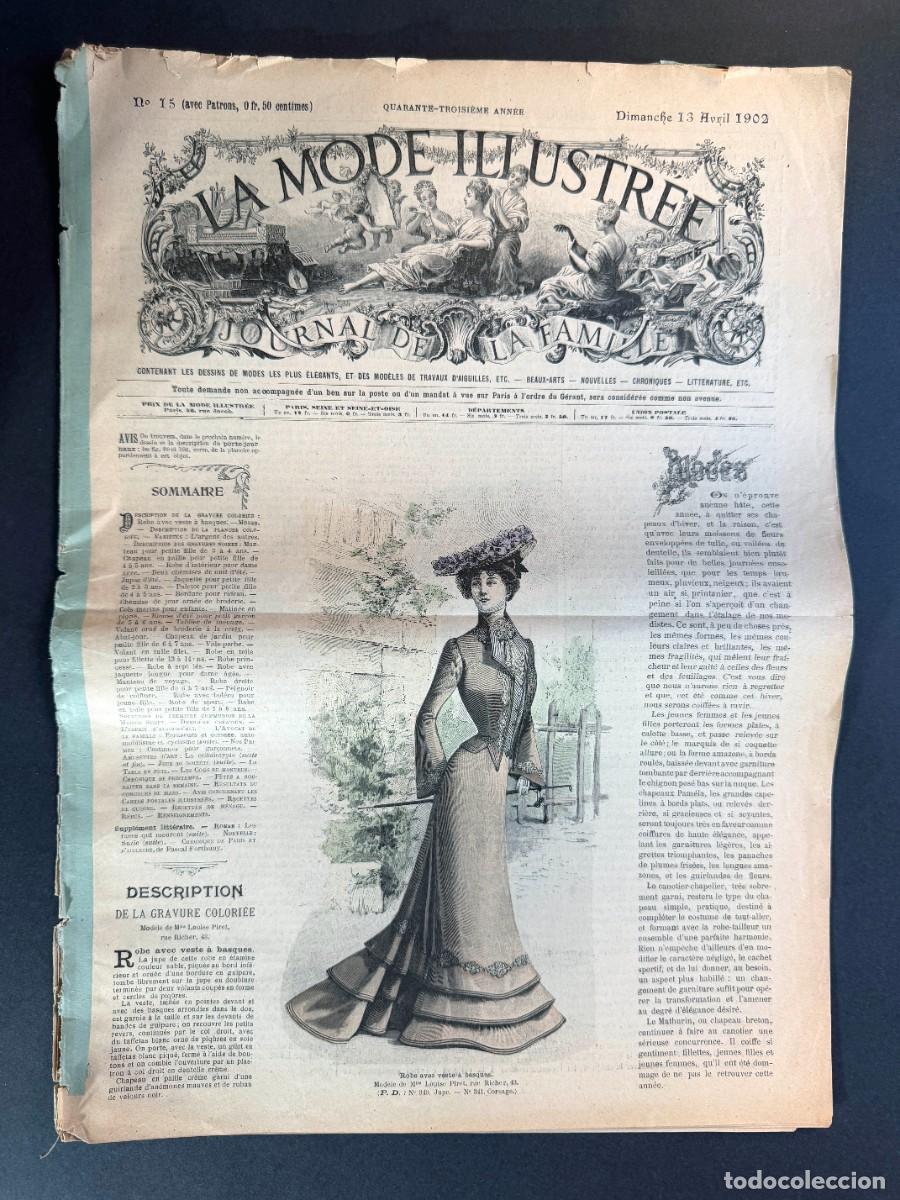 Coleccionismo de revistas y peri&oacute;dicos: LA MODE ILLUSTREE A&Ntilde;O 1902 / REVISTA DE MODA EN FRANCES / GRABADOS / PATRONES / 12 P&Aacute;GINAS