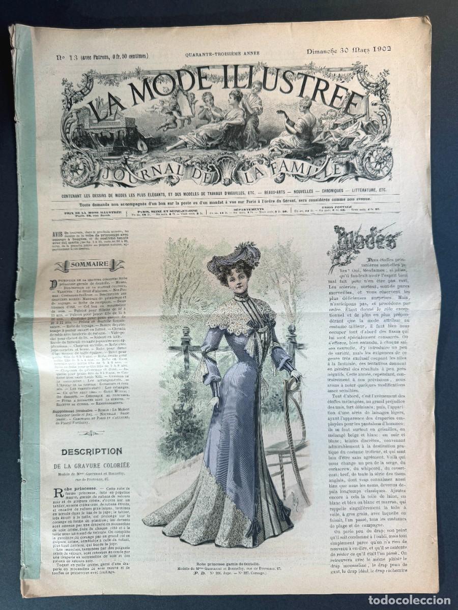 Coleccionismo de revistas y peri&oacute;dicos: LA MODE ILLUSTREE A&Ntilde;O 1902 / REVISTA DE MODA EN FRANCES / GRABADOS / PATRONES / 12 P&Aacute;GINAS