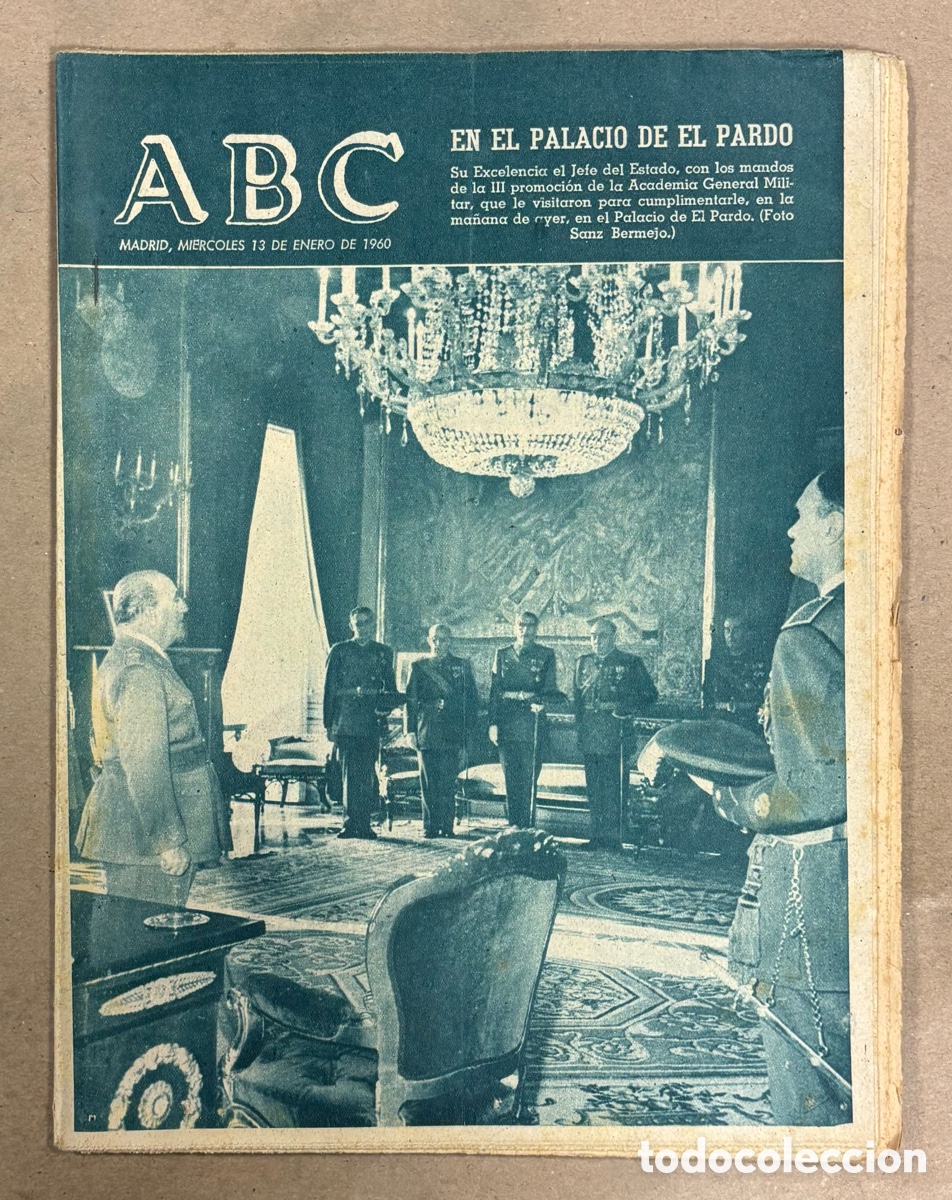Coleccionismo de revistas y peri&oacute;dicos: ABC (8 ENERO 1960) MANDOS 3&ordf; PROMOCI&Oacute;N ACADEMIA GENERAL MILITAR EN EL PARDO, BAHAMONTES MEJOR DEPORT