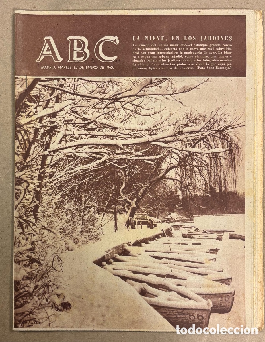 Coleccionismo de revistas y peri&oacute;dicos: ABC (12 ENERO 1960) NIEVE MADRID, CELIA GAMEZ, ANTONIO GARISA, ENRIQUE DIOSDADO,&hellip;