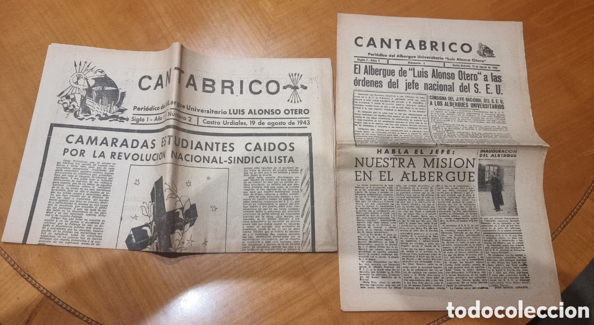 Coleccionismo de revistas y peri&oacute;dicos: Peri&oacute;dico Cant&aacute;brico Castro Urdiales Cantabria Santander muy raros primeros n&uacute;meros Guerra Civil