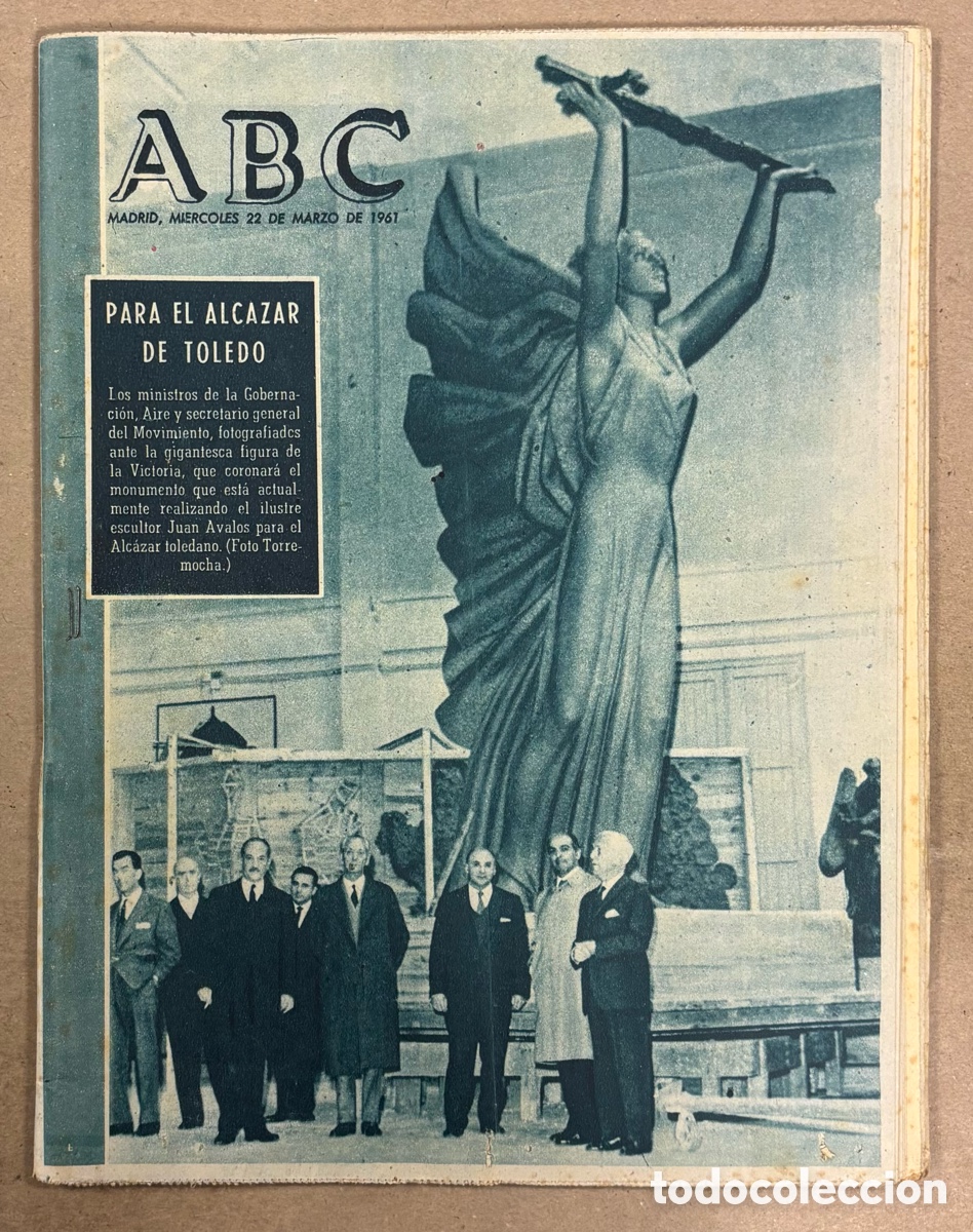 Coleccionismo de revistas y peri&oacute;dicos: ABC (22 MARZO 1961) FIGURA PARA EL ALC&Aacute;ZAR DE TOLEDO, RODAJE DE EL CID, BODA DE LA CHUNGA,&hellip;
