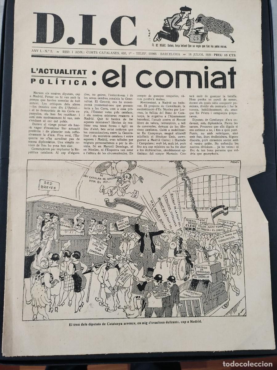 Coleccionismo de revistas y peri&oacute;dicos: D.I.C REVISTA SAT&Iacute;RICA CATALUNYA - 18 DE JULIOL DE 1931 - ANY I NUM. 5