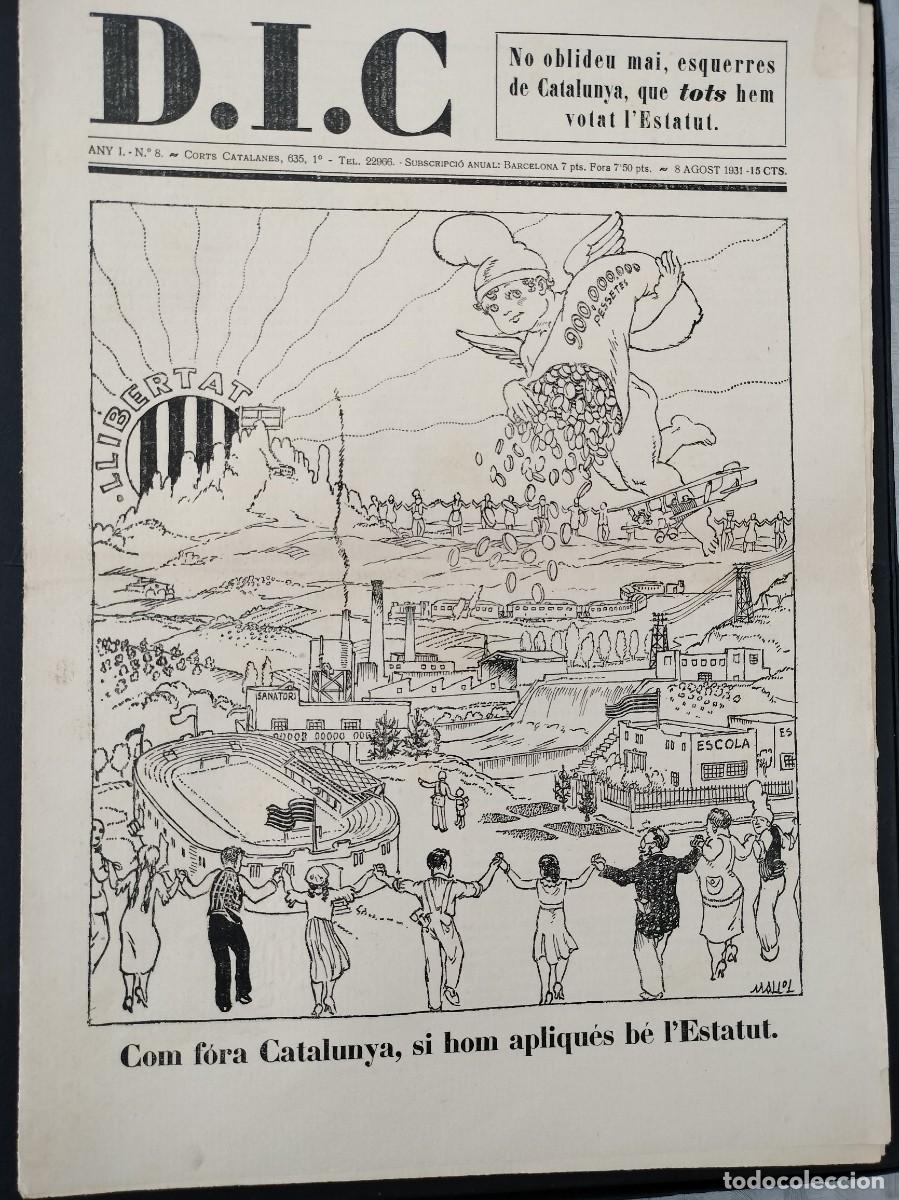 Coleccionismo de revistas y peri&oacute;dicos: D.I.C REVISTA SAT&Iacute;RICA CATALUNYA - 8 D'AGOST DE 1931 - ANY I NUM.8