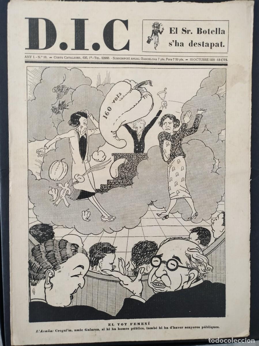 Coleccionismo de revistas y peri&oacute;dicos: D.I.C REVISTA SAT&Iacute;RICA CATALUNYA - 10D'OCTUBRE DE 1931 - ANY I NUM. 16