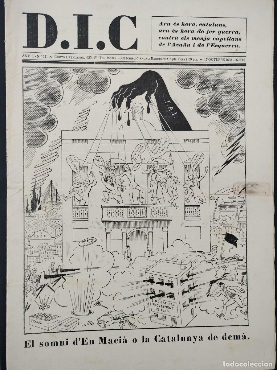 Coleccionismo de revistas y peri&oacute;dicos: D.I.C REVISTA SAT&Iacute;RICA CATALUNYA - 17 D'OCTUBRE DE 1931 - ANY I NUM. 17