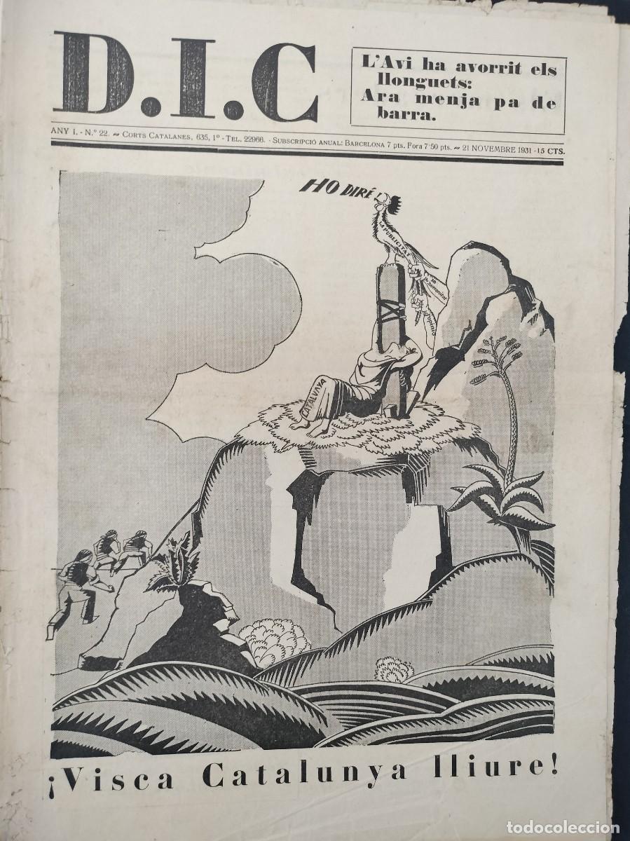 Coleccionismo de revistas y peri&oacute;dicos: D.I.C REVISTA SAT&Iacute;RICA CATALUNYA - 21 DE NOVEMBRE DE 1931 - ANY I NUM. 22