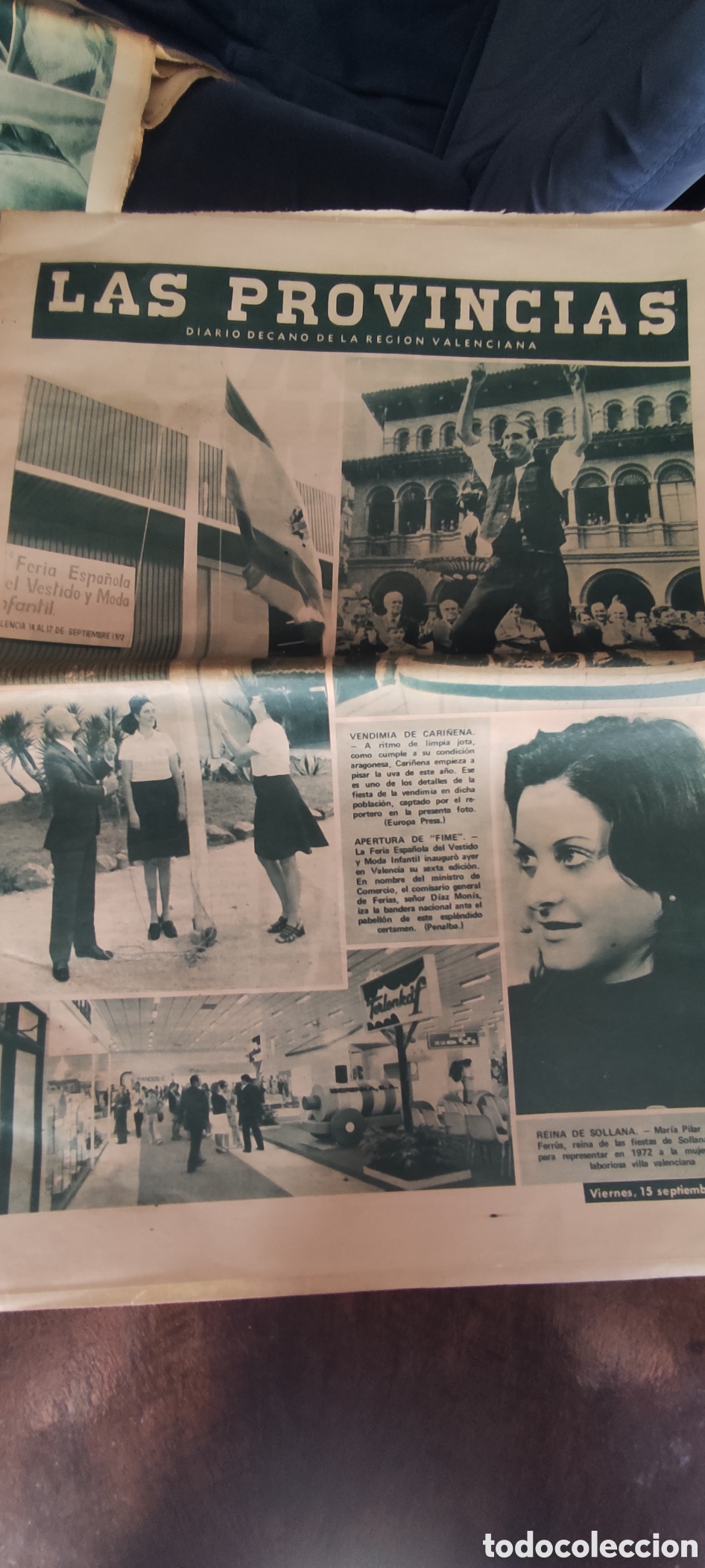 Coleccionismo de revistas y peri&oacute;dicos: Peri&oacute;dico Las Provincias ,15 /9/1972