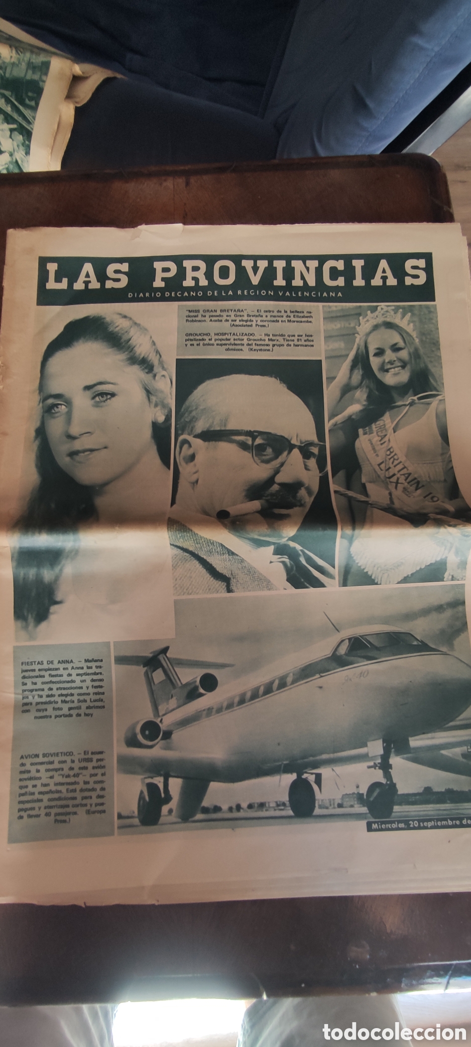 Coleccionismo de revistas y peri&oacute;dicos: Peri&oacute;dico Las Provincias , 20/9/1973