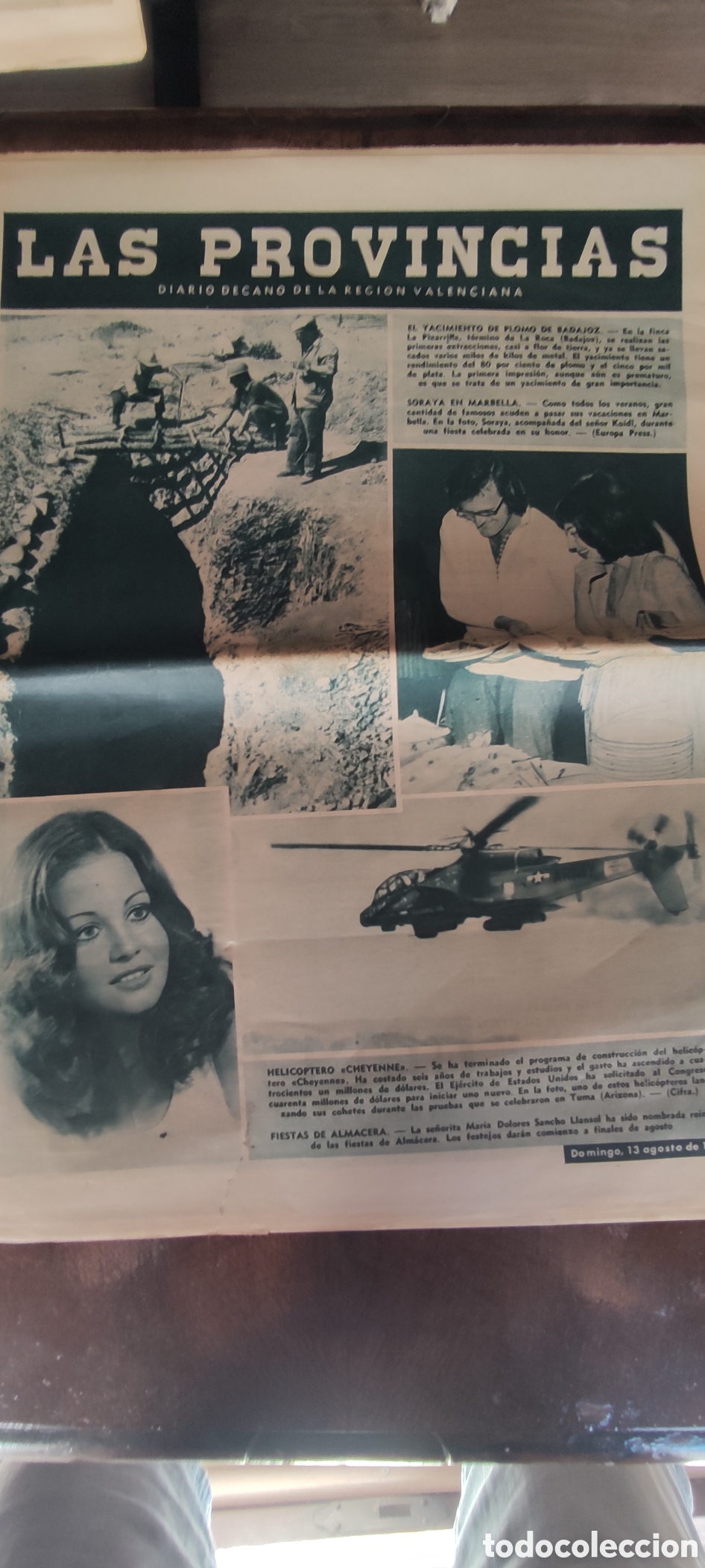 Coleccionismo de revistas y peri&oacute;dicos: Peri&oacute;dico Las Provincias , 13/8/1972