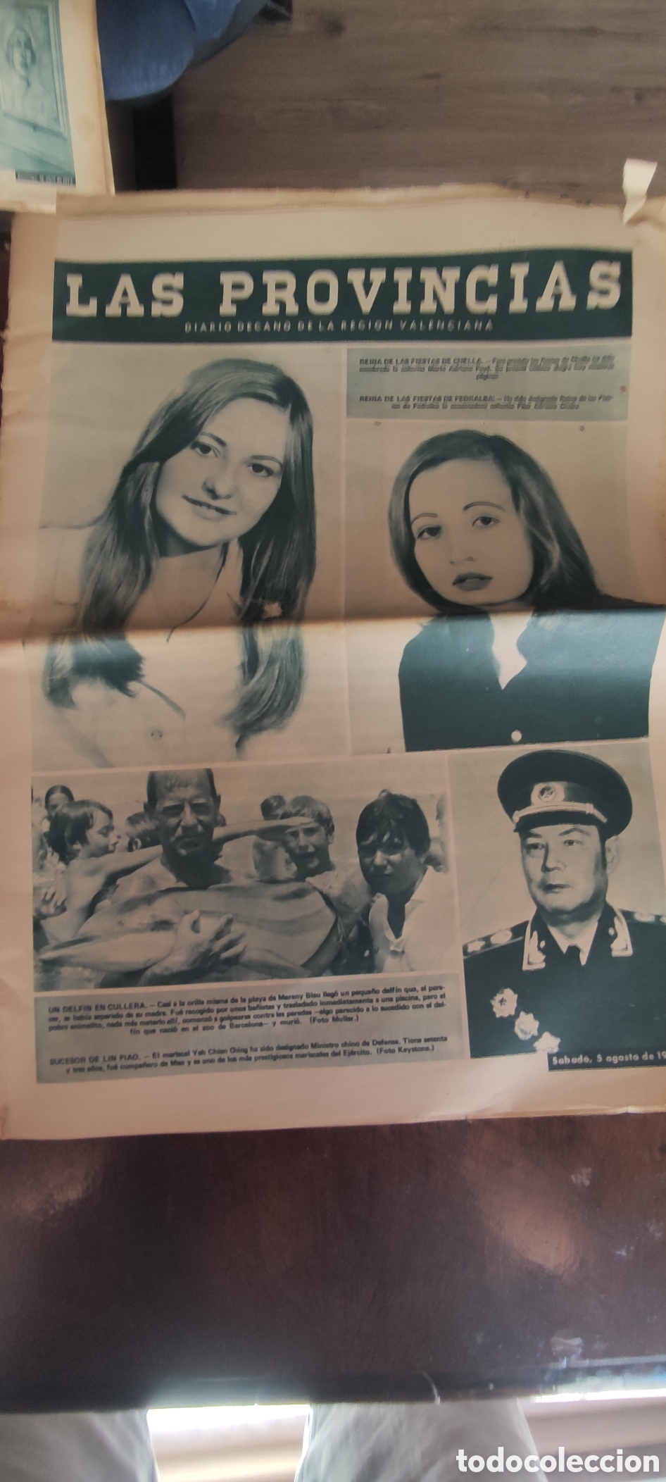 Coleccionismo de revistas y peri&oacute;dicos: Peri&oacute;dico Las Provincias , 5/8/1972
