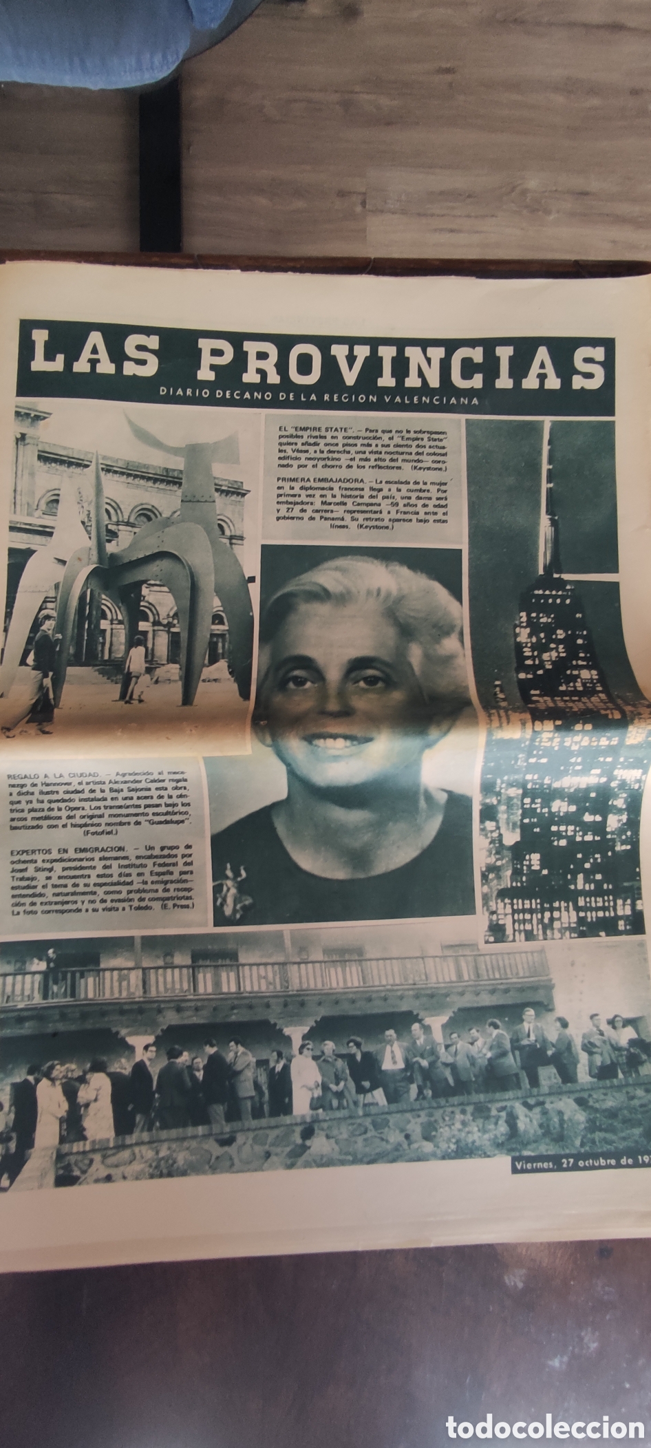 Coleccionismo de revistas y peri&oacute;dicos: Peri&oacute;dico Las Provincias , 27/10/1972