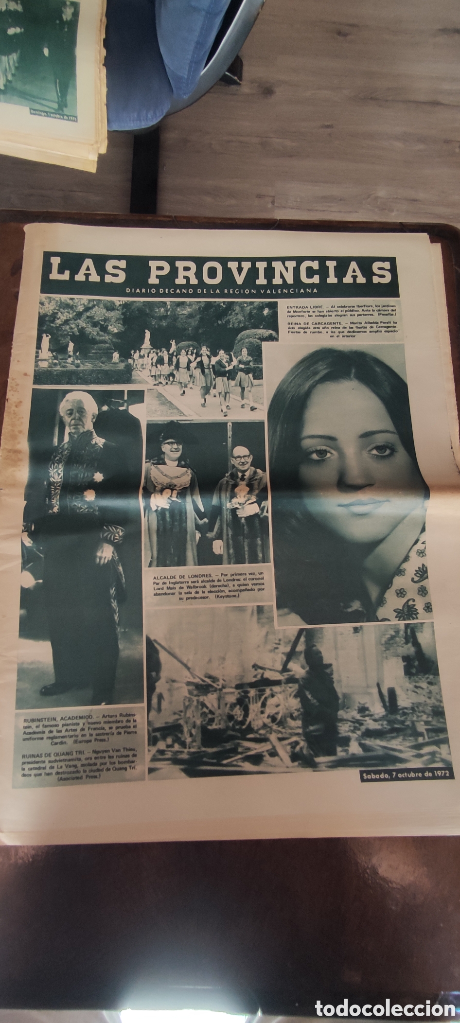 Coleccionismo de revistas y peri&oacute;dicos: Peri&oacute;dico Las Provincias , 7/10/1972