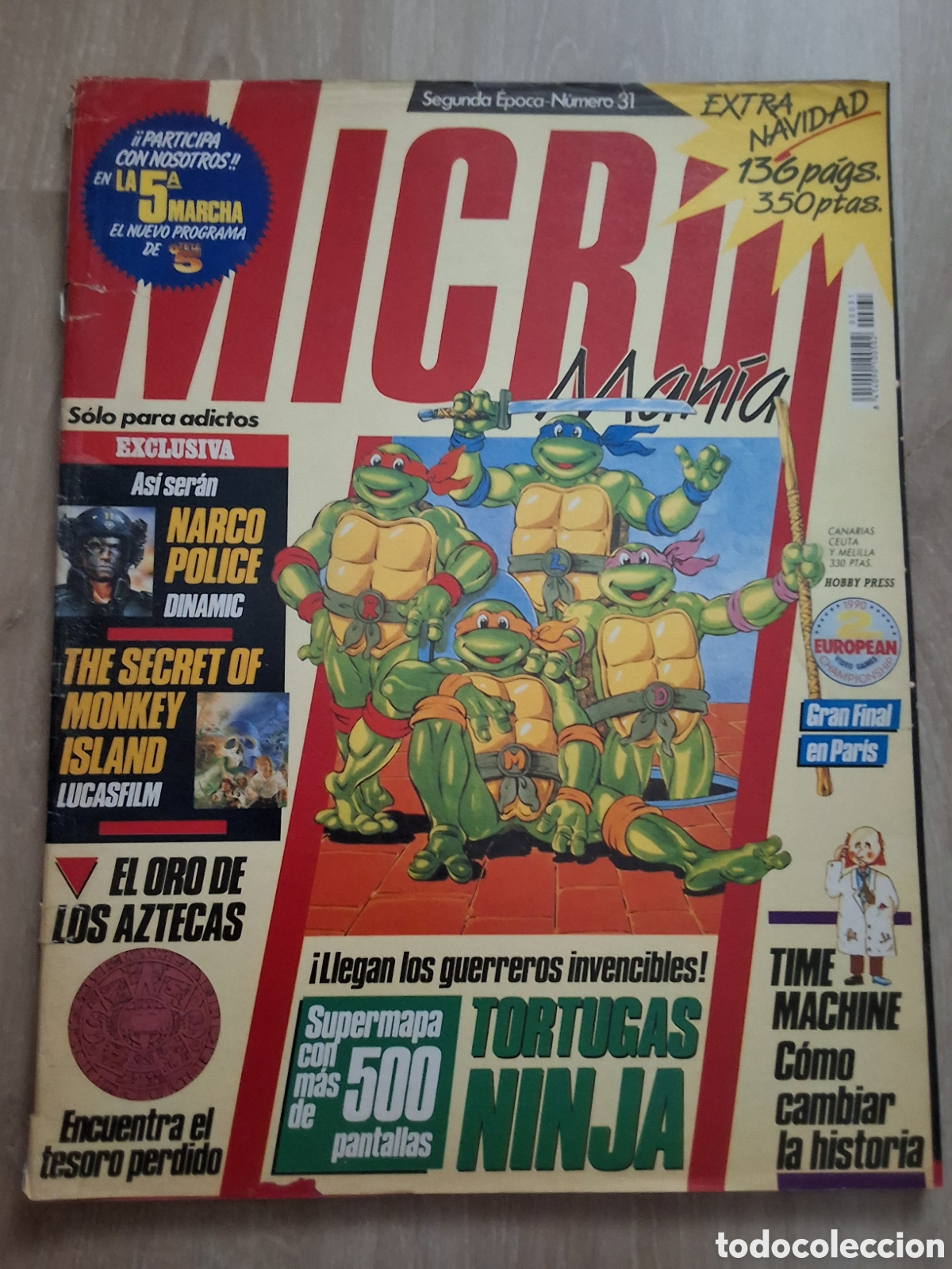 Coleccionismo de revistas y peri&oacute;dicos: Microman&iacute;a segunda &eacute;poca n&uacute;mero 31 a&ntilde;o 1990 diciembre tortugas ninja incluye desplegable