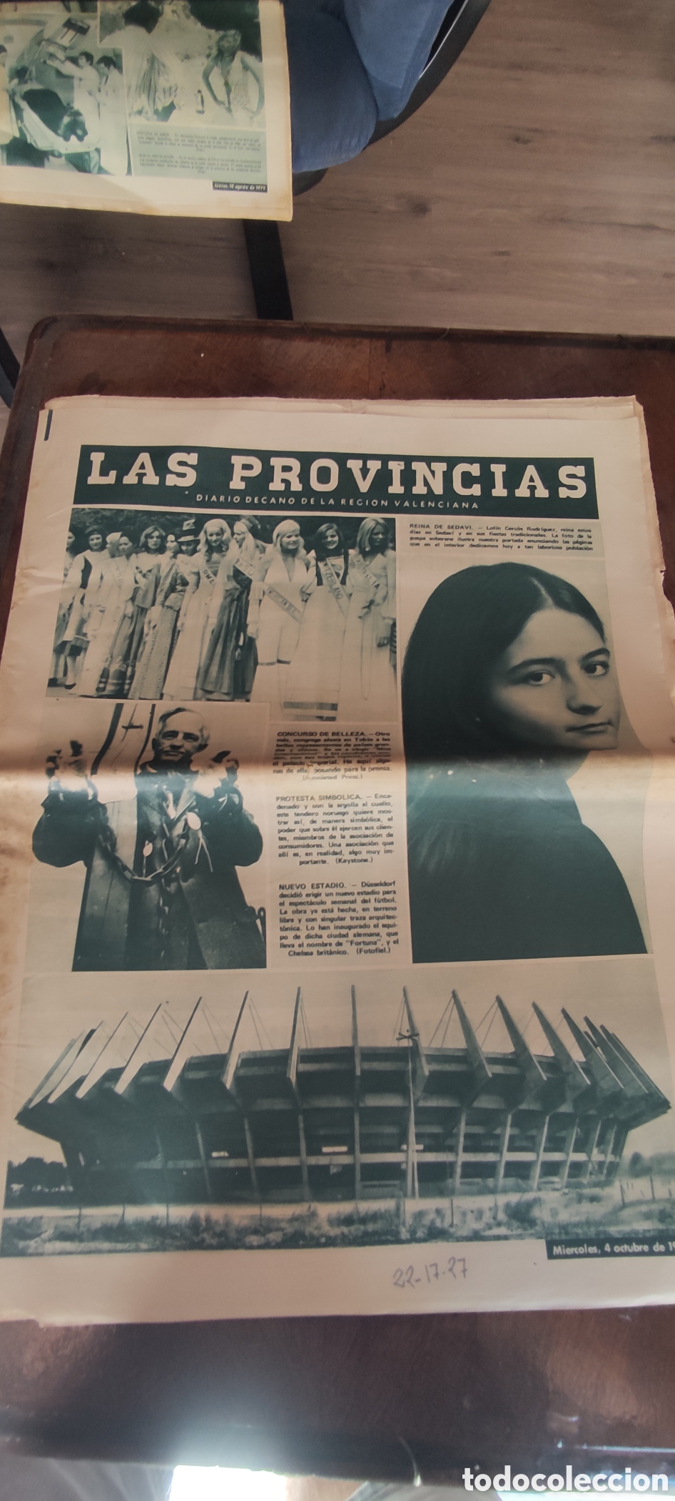 Coleccionismo de revistas y peri&oacute;dicos: Peri&oacute;dico Las Provincias , 4/10/1972
