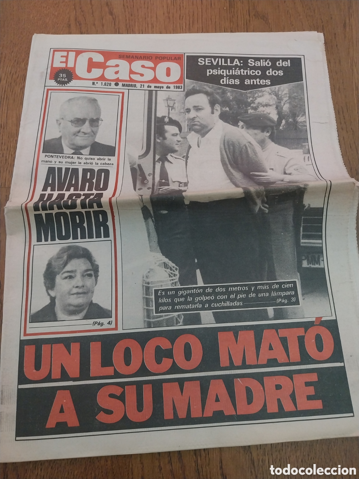 Coleccionismo de revistas y peri&oacute;dicos: EL CASO 1983 SANCHEZ CONTRA SANCHEZ NAVAESCULLAR AVILA. PUEBLA DE DON FABRIQUE LA IMAGEN COBRO VIDA