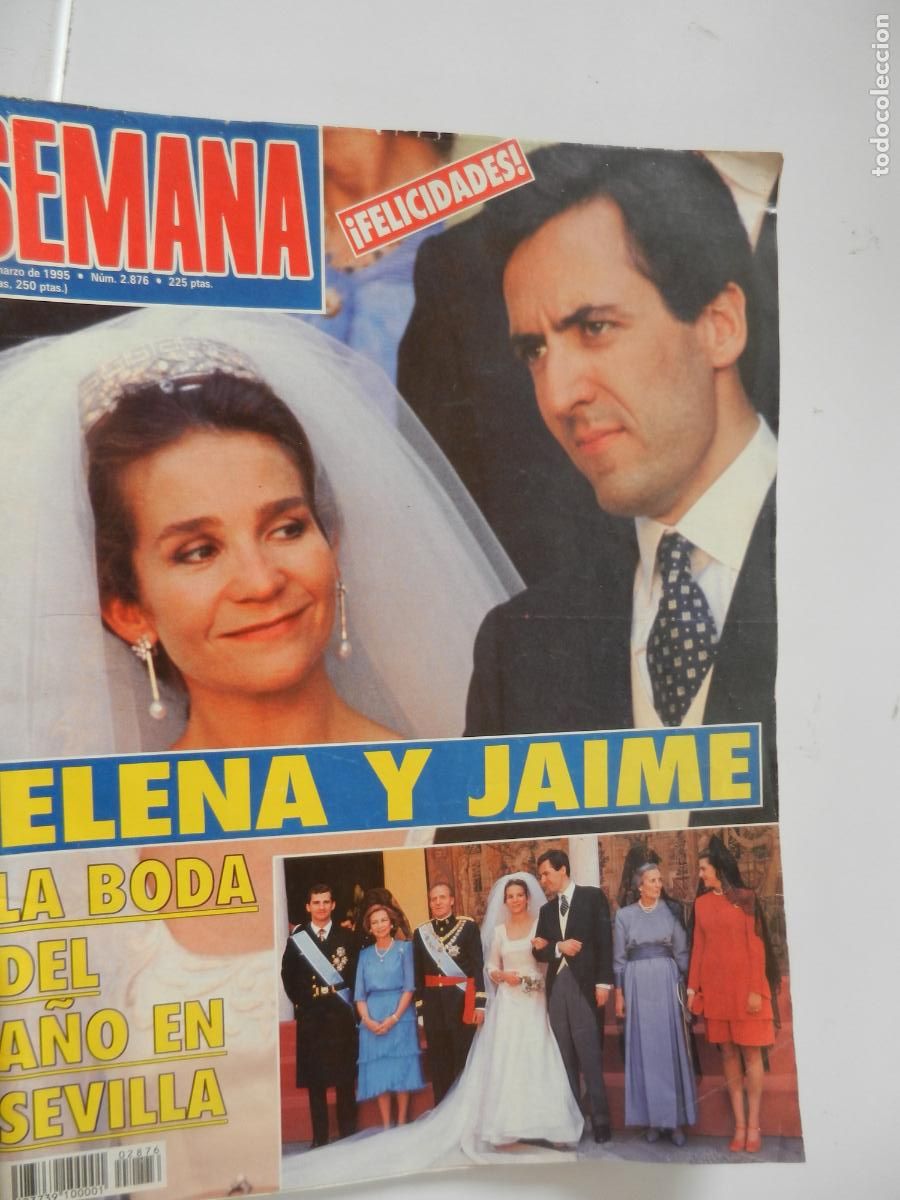 Coleccionismo de revistas y peri&oacute;dicos: SEMANA REVISTA N&ordm; 2876-03-1995-ELENA Y JAIME , LA BODA DEL A&Ntilde;O EN SEVILLA