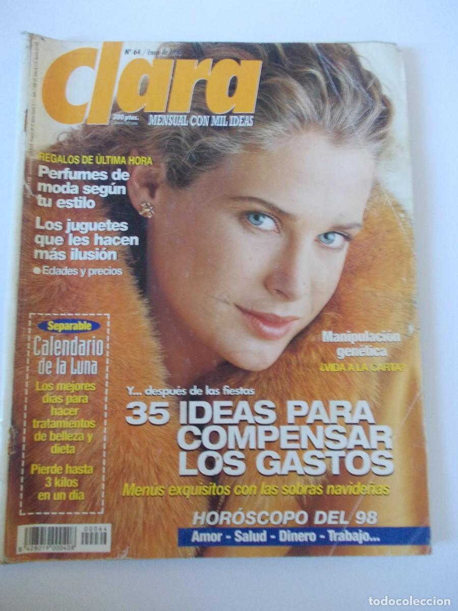 Collezionismo di Riviste e Giornali: Revista Clara numero 64 Enero 1998 vintage prensa femenina perfumes juguetes calendario luna