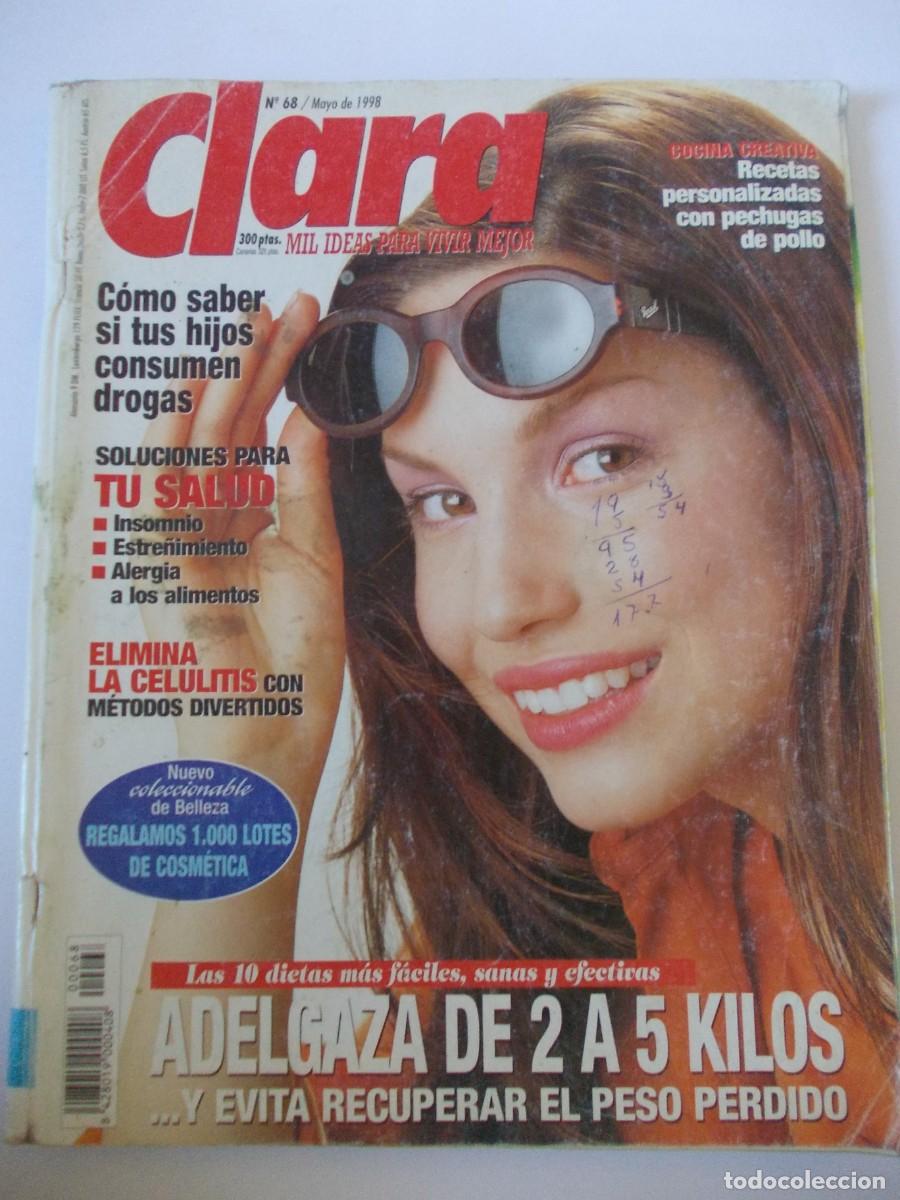 Collezionismo di Riviste e Giornali: Revista Clara n&ordm; 68 Mayo 1998 salud dietas belleza cocina hijos vintage prensa femenina