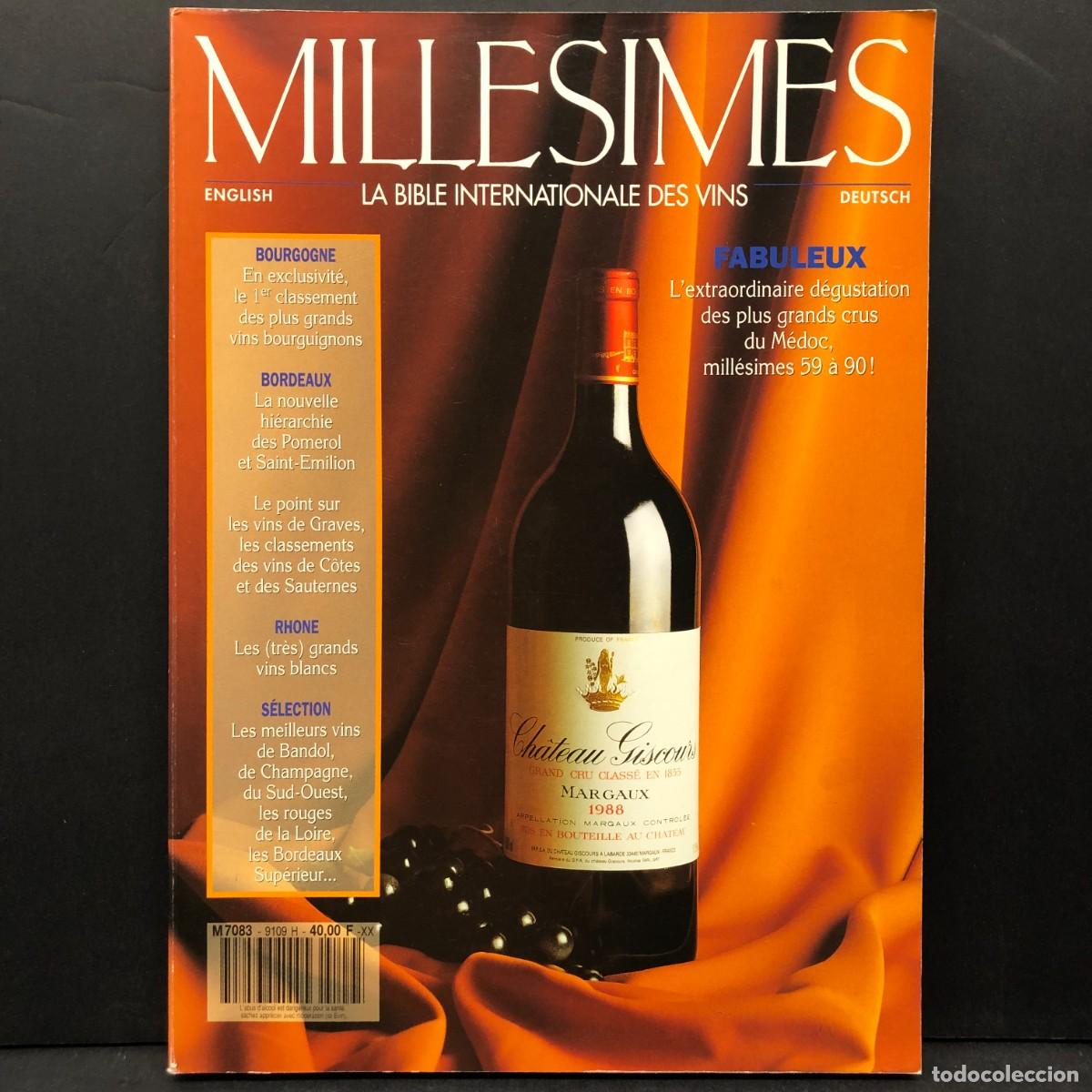 Coleccionismo de revistas y peri&oacute;dicos: MILLESIMES - LA BIBLE INTERNATIONALE DES VINS - PUBLICATION: SOCIET&Eacute; DES MILL&Eacute;SIMES / 1094