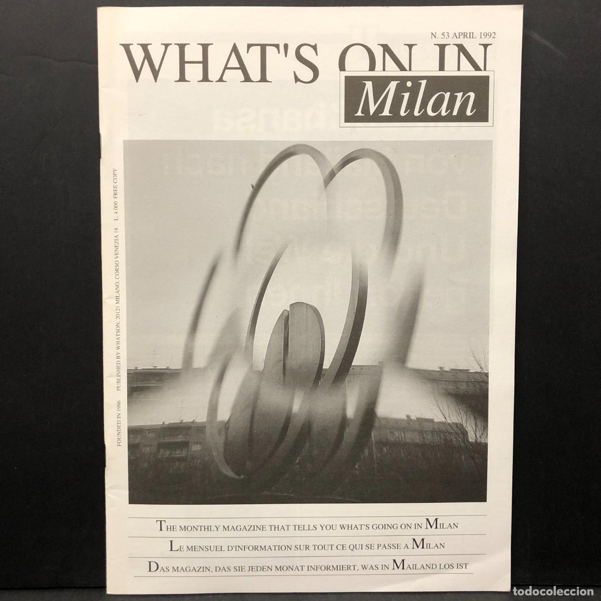 Coleccionismo de revistas y peri&oacute;dicos: WHAT'S ON IN MILAN - N&ordm;53 - APRIL - 1992PUBLISHED BY WHATSON / 1096