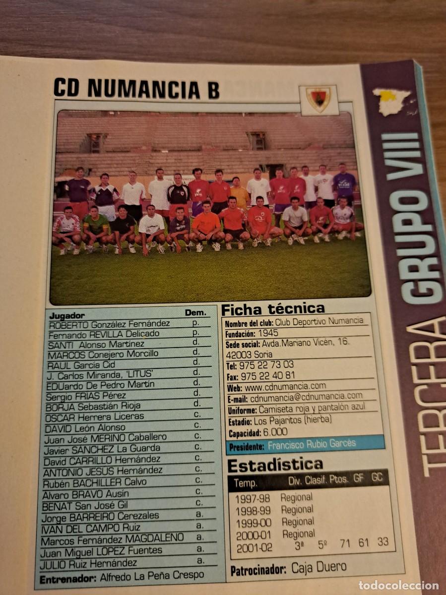 Coleccionismo de revistas y peri&oacute;dicos: Foto plantilla y jugadores Don Bal&oacute;n 2002-03. CD Numancia B