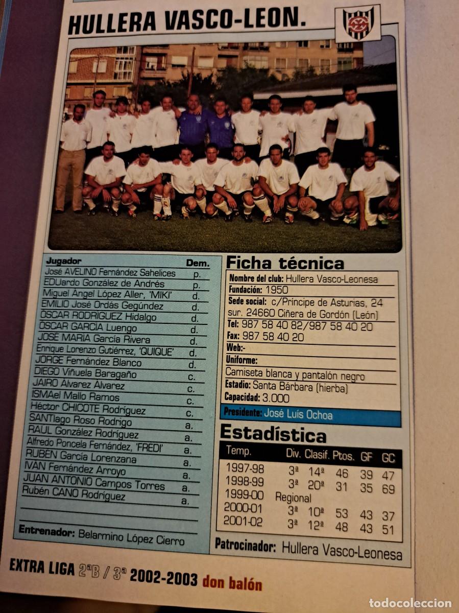 Coleccionismo de revistas y peri&oacute;dicos: Foto plantilla y jugadores Don Bal&oacute;n 2002-03. Hullera Vasco-Leonesa