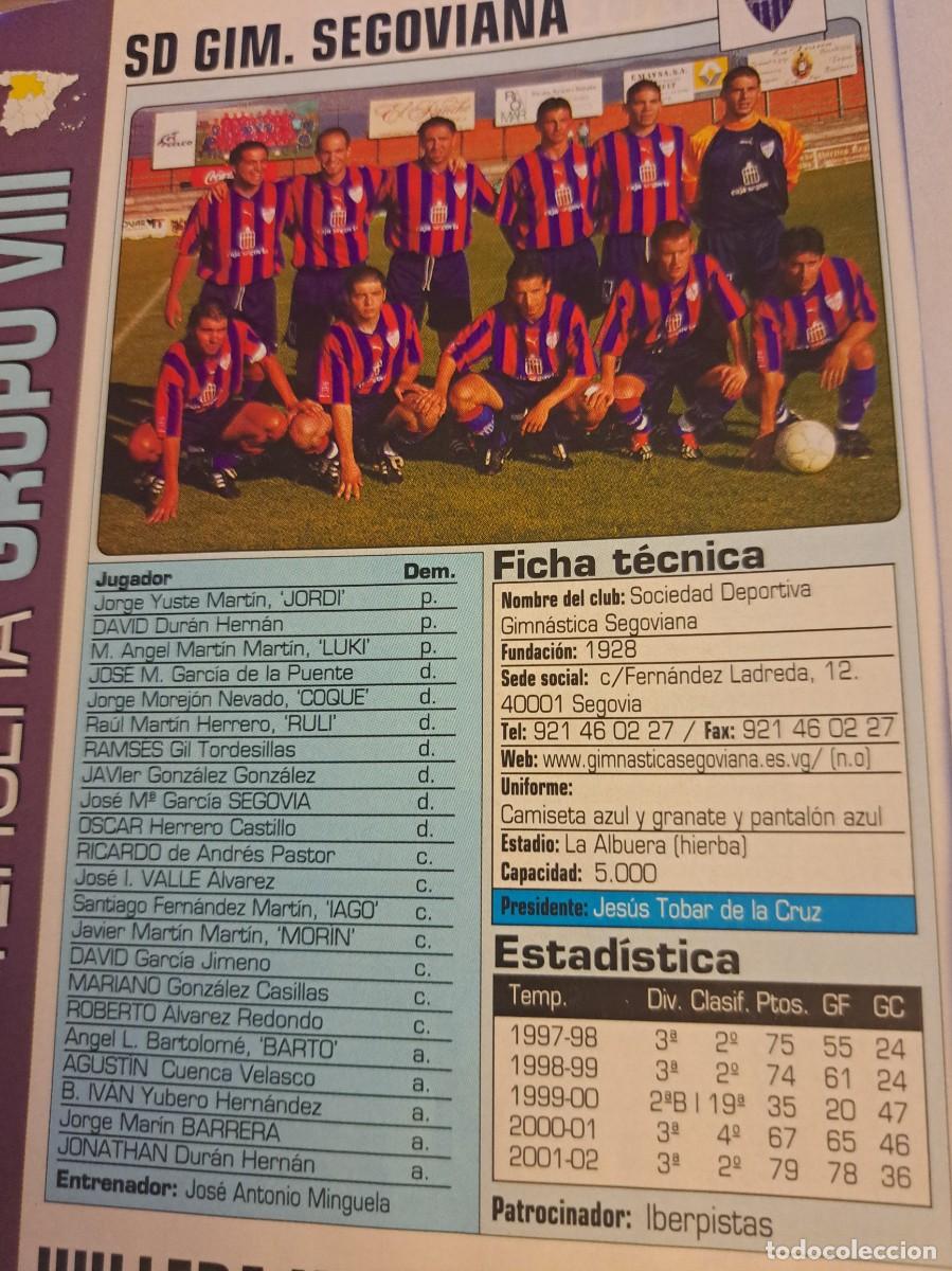 Coleccionismo de revistas y peri&oacute;dicos: Foto plantilla y jugadores Don Bal&oacute;n 2002-03. SD Gimnastica Segoviana