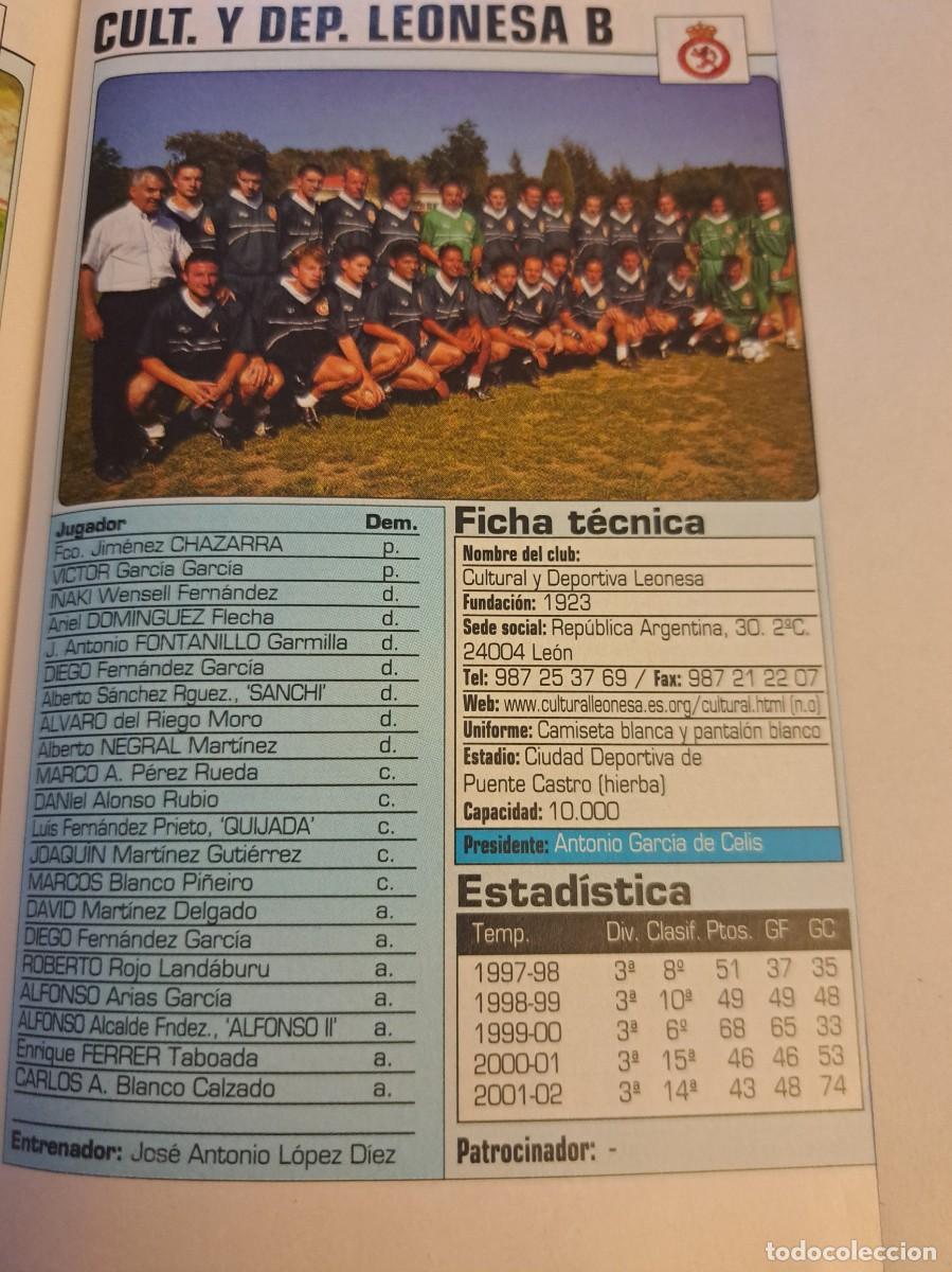 Coleccionismo de revistas y peri&oacute;dicos: Foto plantilla y jugadores Don Bal&oacute;n 2002-03. Cultural Leonesa B