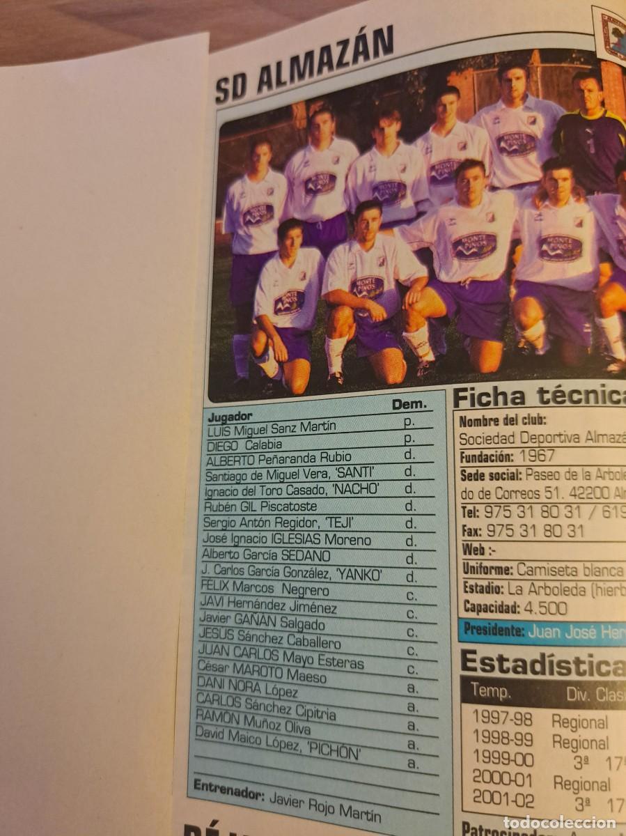 Coleccionismo de revistas y peri&oacute;dicos: Foto plantilla y jugadores Don Bal&oacute;n 2002-03. SD Almazan