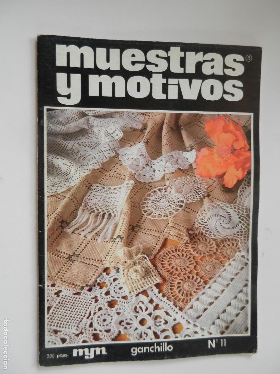 Coleccionismo de revistas y peri&oacute;dicos: MUESTRAS Y MOTIVOS - ESPECIAL PUNTOS 11 -GANCHILLO - MYM - REVISTA