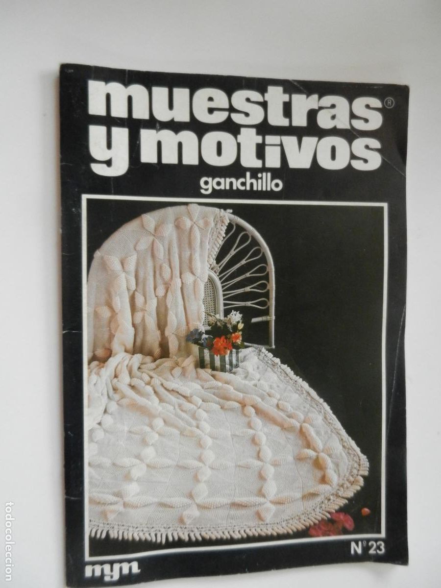 Coleccionismo de revistas y peri&oacute;dicos: MUESTRAS Y MOTIVOS - ESPECIAL PUNTOS 23 -GANCHILLO - MYM - REVISTA