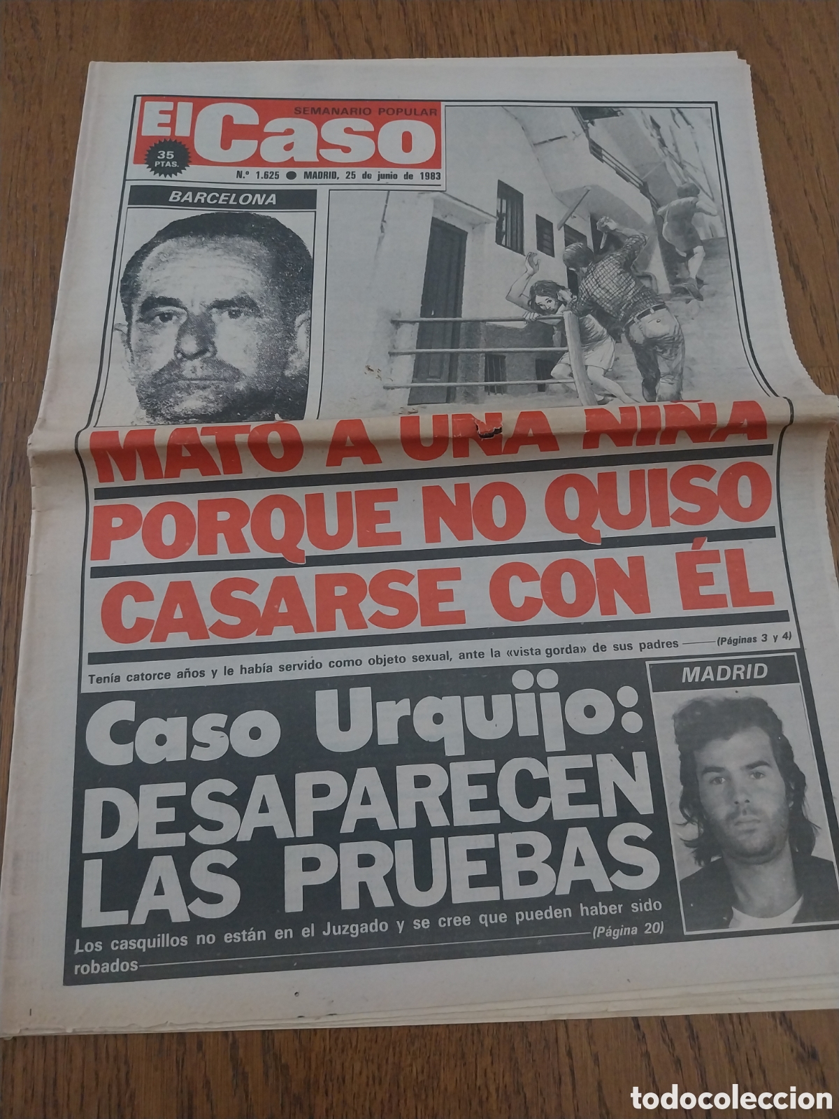 Coleccionismo de revistas y peri&oacute;dicos: EL CASO 1983 CASO URQUIJO PRUEBAS. MAS DE 100 GATOS Y PERROS CASA DE BARCELONA