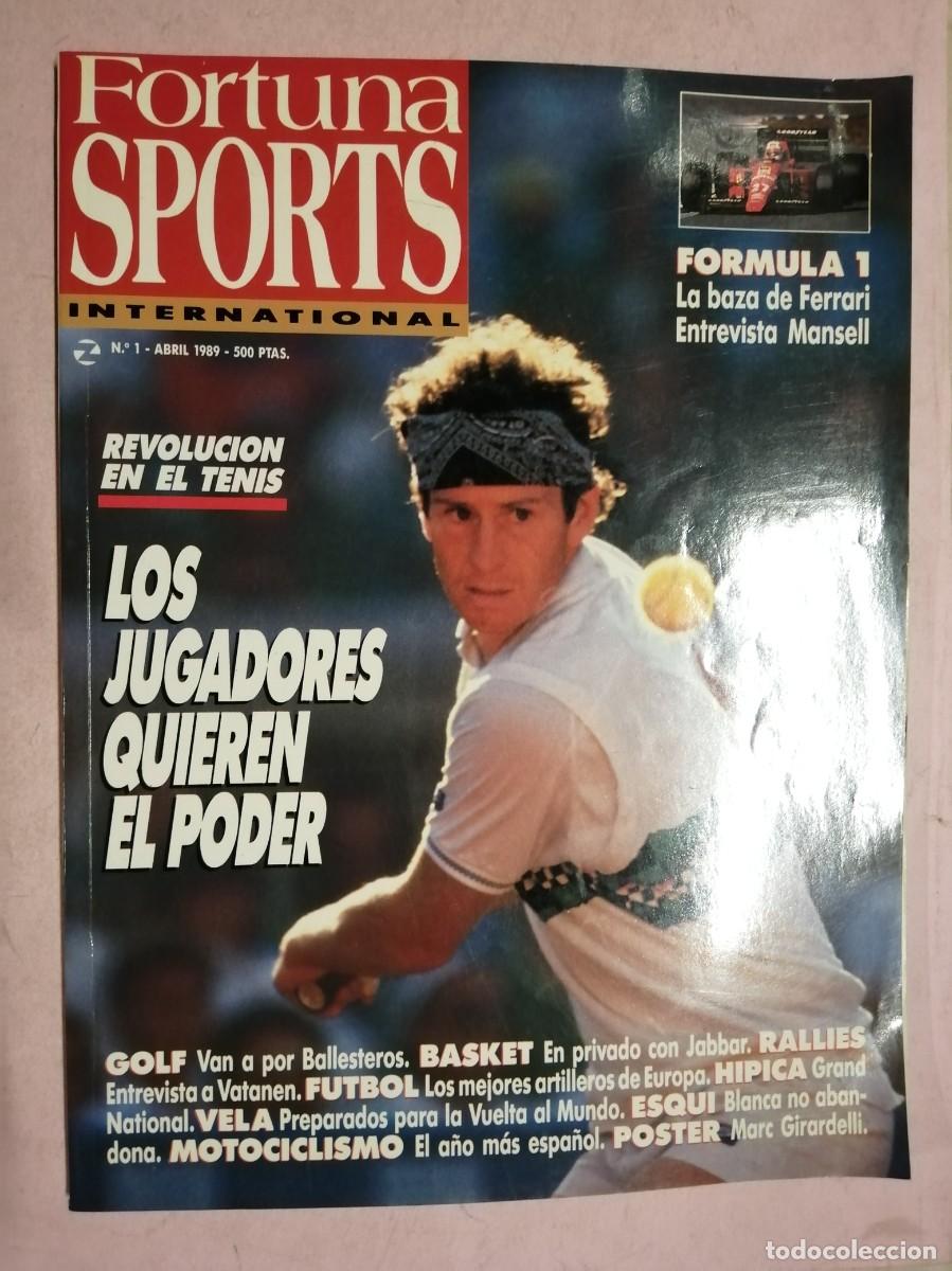Coleccionismo de revistas y peri&oacute;dicos: REVISTA FORTUNA SPORTS (NUMERO 1) REVOLUCION EN EL TENIS - POSTER MARC GIRARDELLI - MANSELL -...