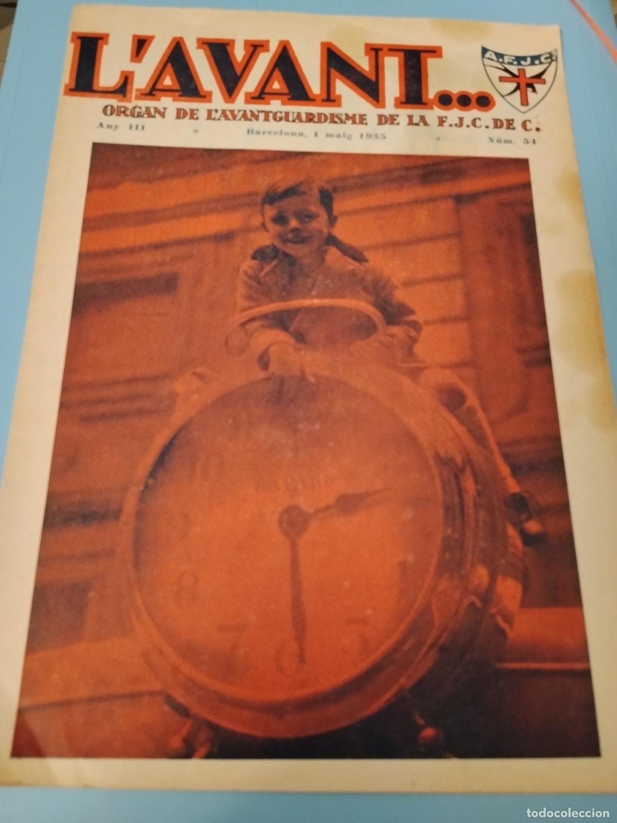 Collection Magazines and Newspapers: L'AVANT - ANY III - BARCELONA 1 MAIG 1935.
