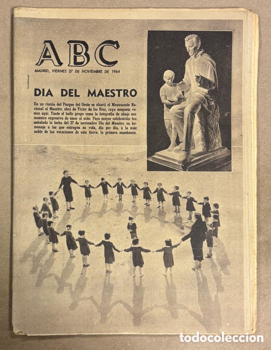 Coleccionismo de revistas y peri&oacute;dicos: ABC (27 NOVIEMBRE 1964) D&Iacute;A DEL MAESTRO, OPERACI&Oacute;N ARMADA ESPA&Ntilde;OLA HISPANIA I C&Aacute;DIZ, FRED GALIANA