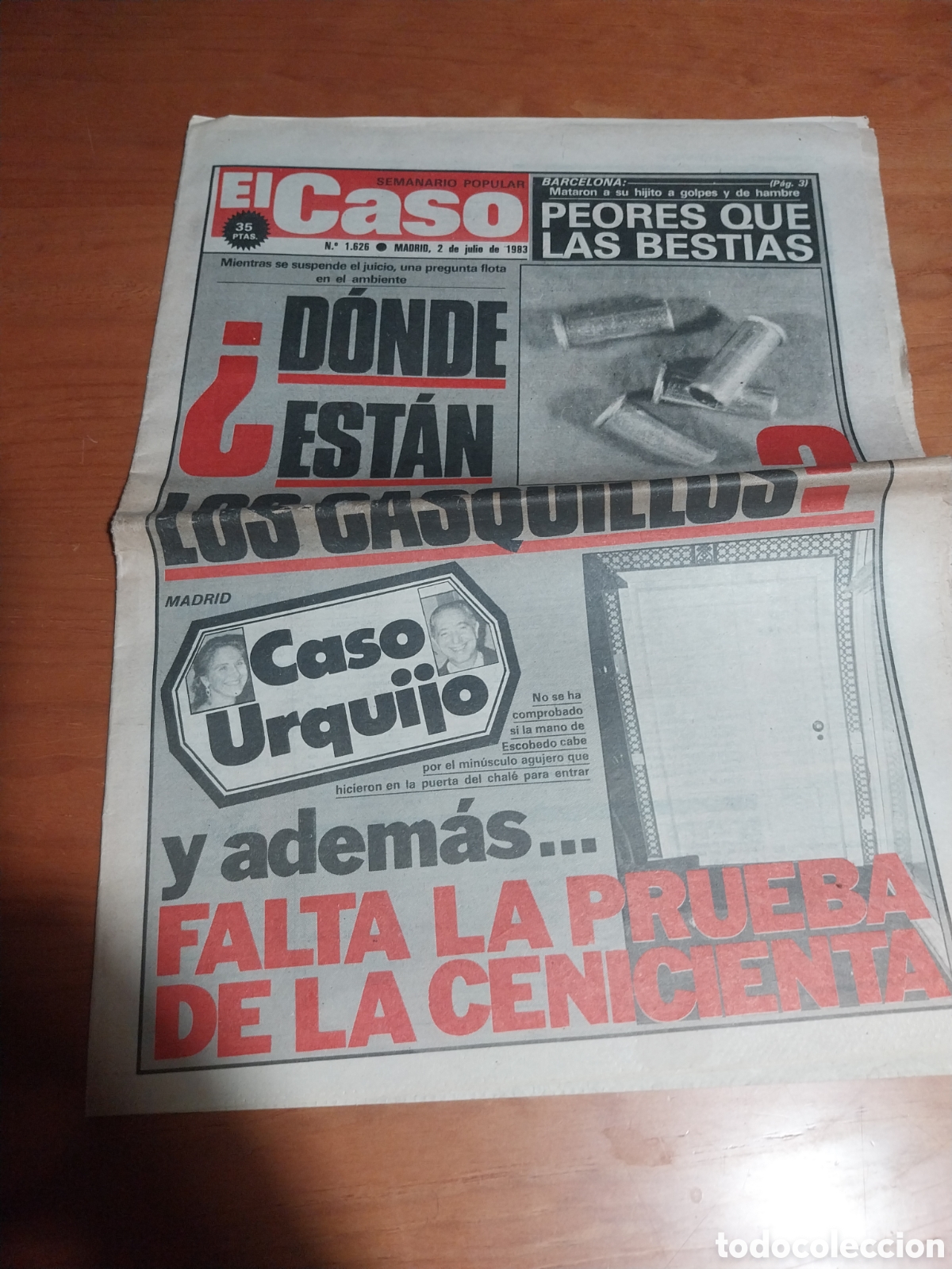Coleccionismo de revistas y peri&oacute;dicos: EL CASO 1983 PERRO ENTIERROS FERNAN - NU&Ntilde;EZ