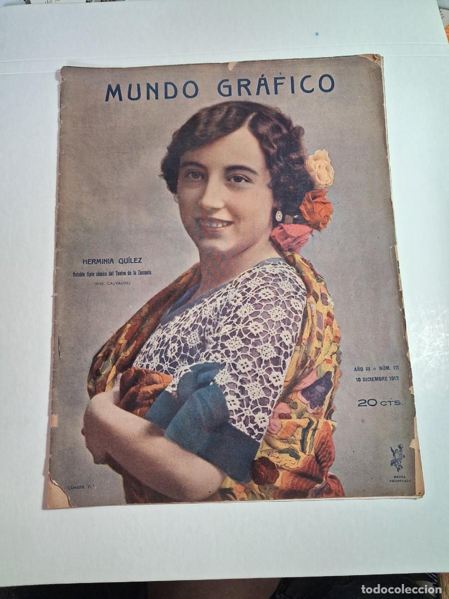 Coleccionismo de revistas y peri&oacute;dicos: revista mundo gr&aacute;fico n&ordm; 111. 10 diciembre 1913 (buen estado, leer)