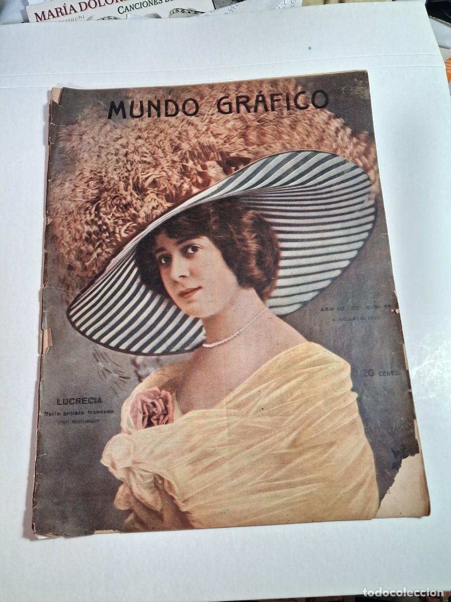 Coleccionismo de revistas y peri&oacute;dicos: revista mundo gr&aacute;fico n&ordm; 93. 6 agosto 1913 (tapas sueltas)