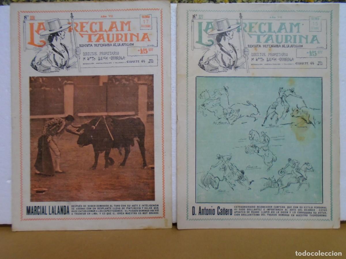 Coleccionismo de revistas y peri&oacute;dicos: LA RECLAM TAURINA/REVISTA DEFENSORA DE LA AFICION/N&ordm; 327-336 DE 1927.
