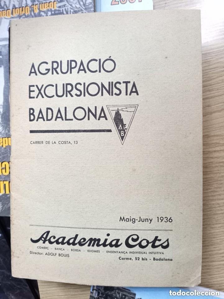 Coleccionismo de revistas y peri&oacute;dicos: AGRUPACIO EXCURSIONISTA BADALONA -- MAIG-JUNY 1936 -EN CATALAN