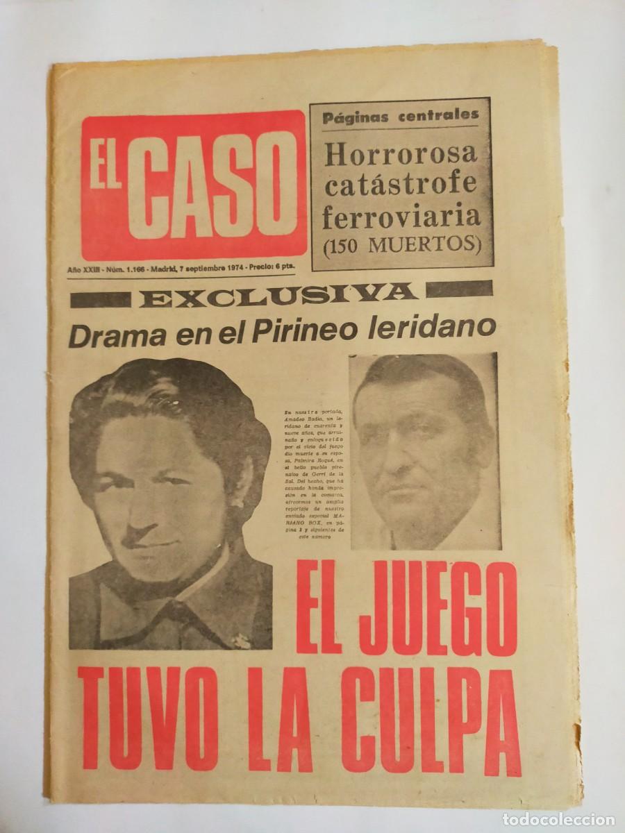 Coleccionismo de revistas y peri&oacute;dicos: PERIODICO &rdquo;EL CASO&rdquo; SEMANARIO DE SUCESOS N&ordm; 1166 - A&Ntilde;O 1974
