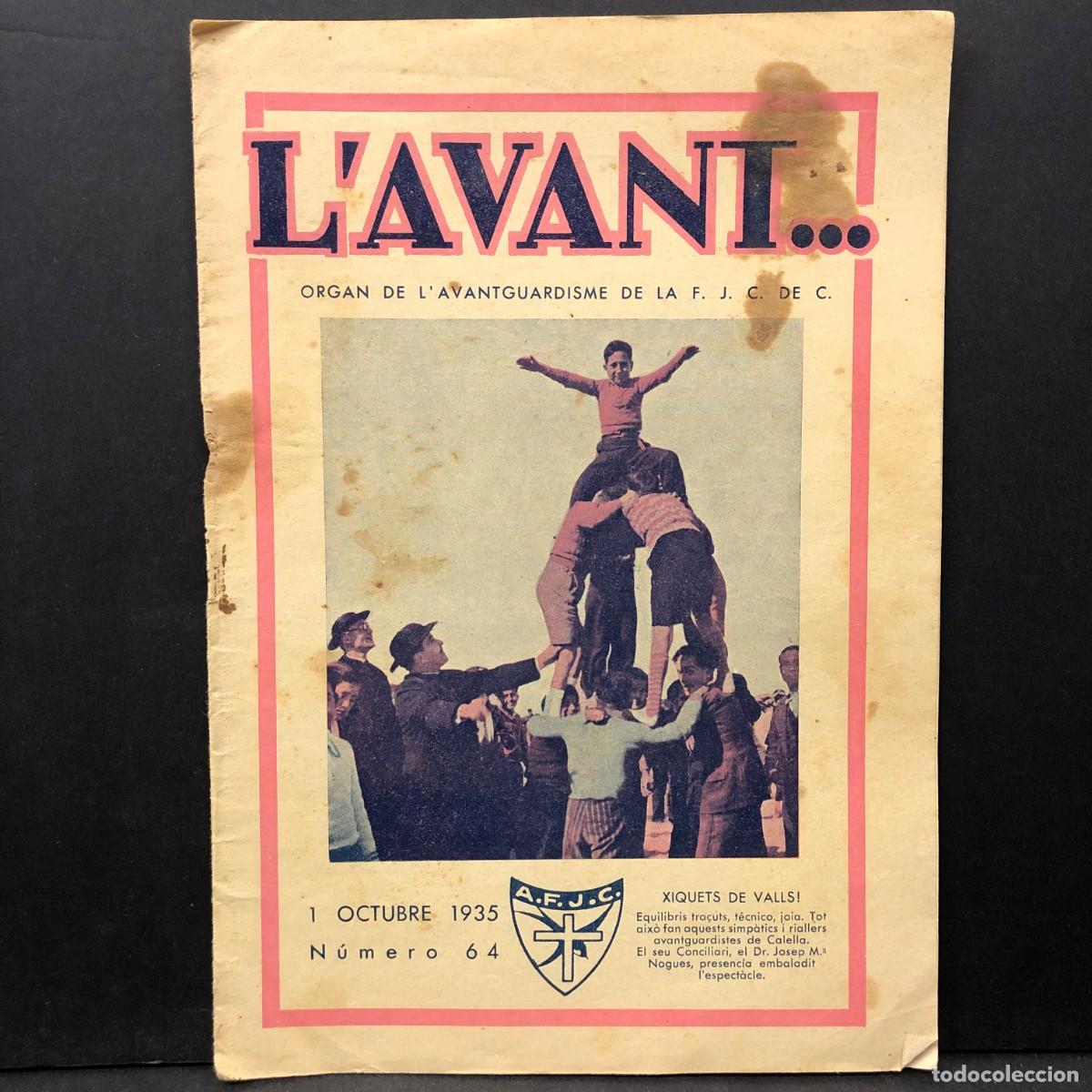 Coleccionismo de revistas y peri&oacute;dicos: L'AVANT ... - ORGAN DE L'AVANTGUARDISME DE LA F.J.C. DE C. - 1 OCTUBRE 1935 - N&Uacute;MERO 64 / 470