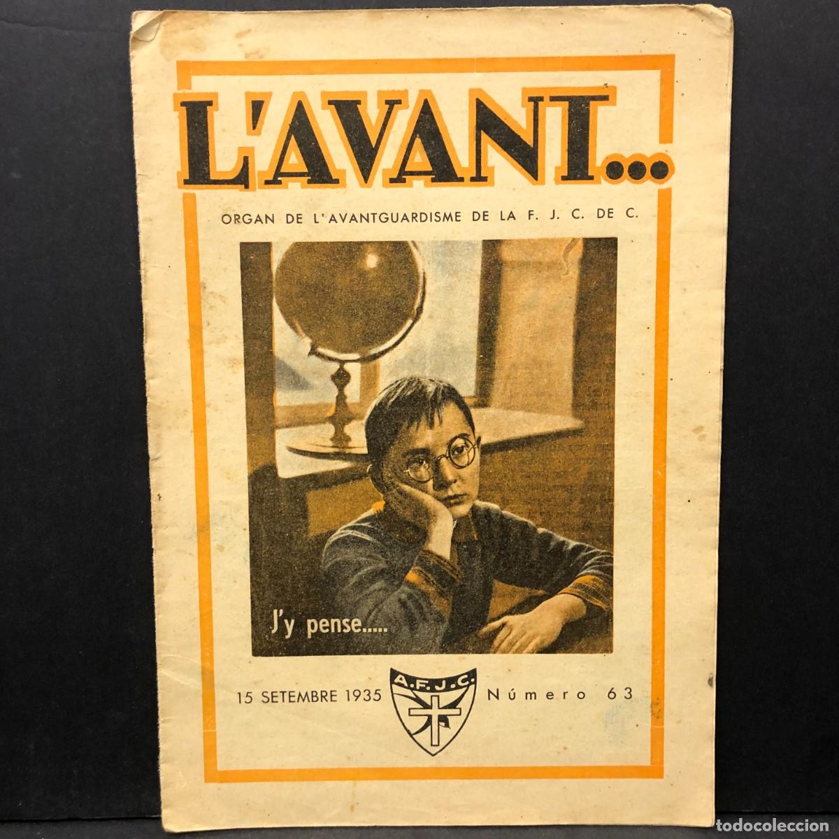 Coleccionismo de revistas y peri&oacute;dicos: L'AVANT ... - ORGAN DE L'AVANTGUARDISME DE LA F.J.C. DE C. - 15 SETEMBRE 1935 - N&Uacute;MERO 63 / 472