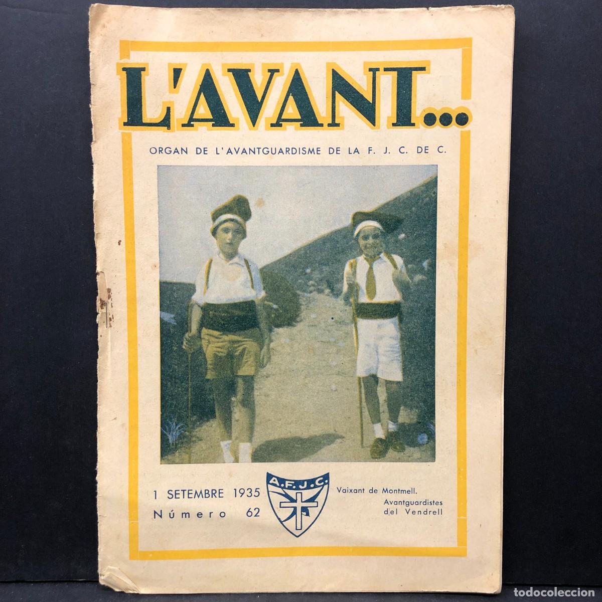 Coleccionismo de revistas y peri&oacute;dicos: L'AVANT ... - ORGAN DE L'AVANTGUARDISME DE LA F.J.C. DE C. - 1 SETEMBRE 1935 - N&Uacute;MERO 62 / 473