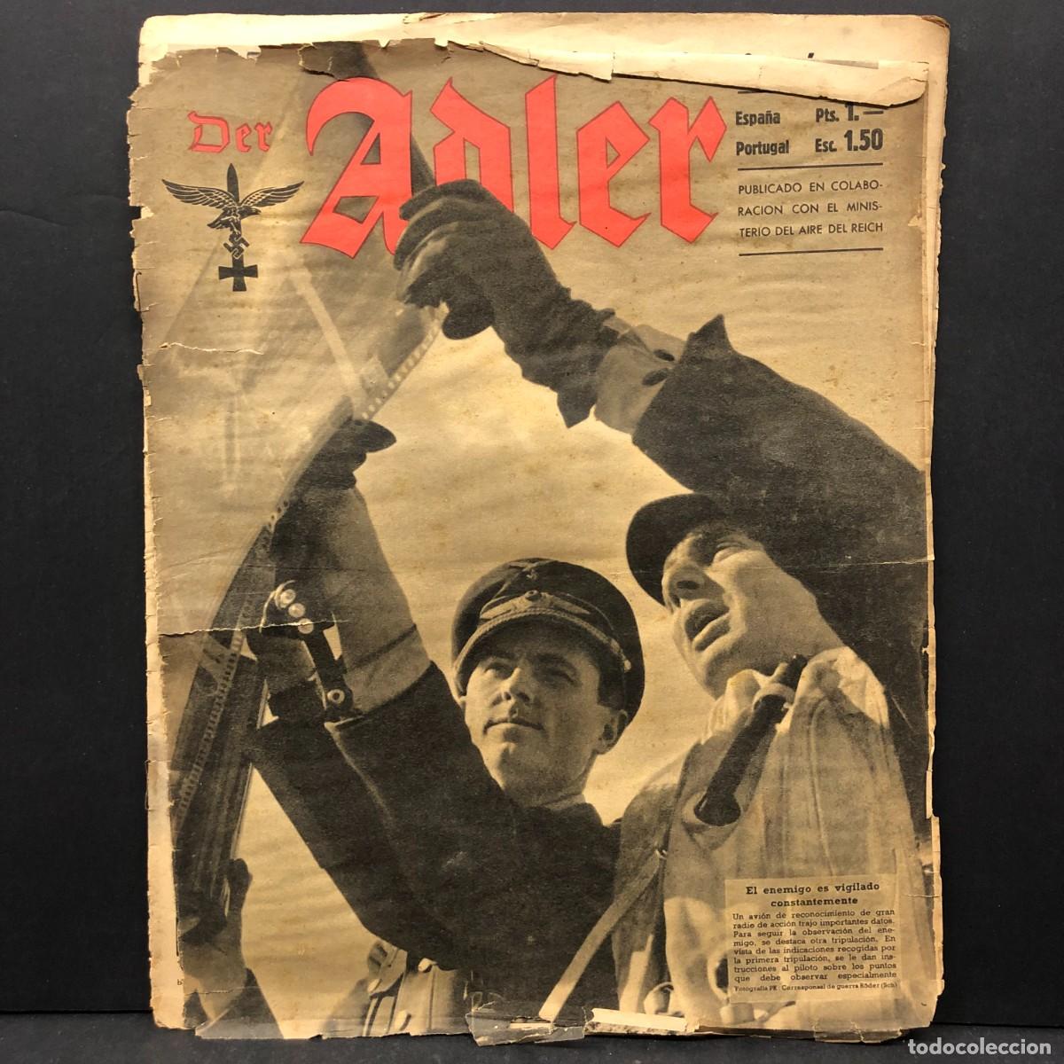 Coleccionismo de revistas y peri&oacute;dicos: DER ADLER - REVISTA NAZI - N&ordm; 10 - BERLIN, 18 DE MAYO DE 1943 - MINISTERIO AIRE TERCER REICH / 621