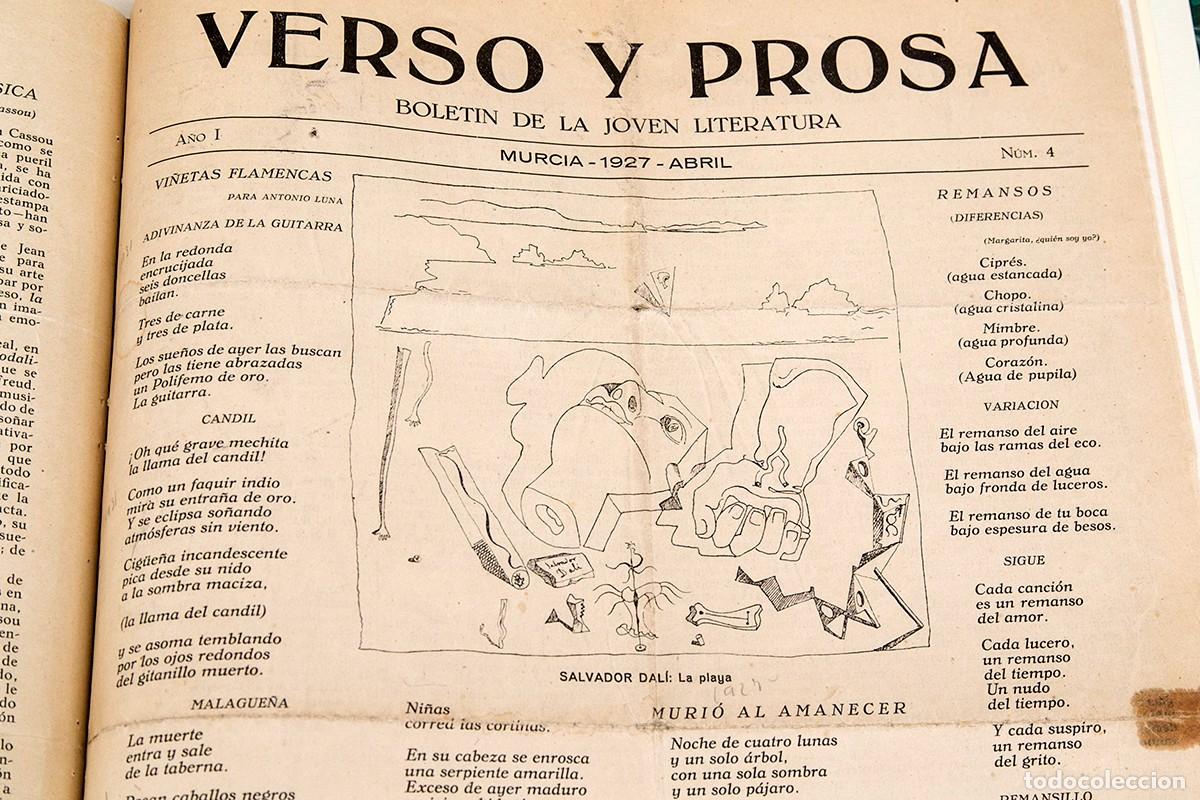 Coleccionismo de revistas y peri&oacute;dicos: VERSO Y PROSA : BOLET&Iacute;N DE LA JOVEN LITERATURA - MURCIA 1923-28 - COMPLETA - RAR&Iacute;SIMA