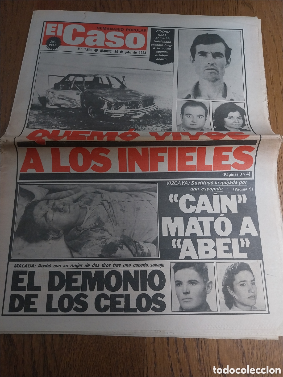 Coleccionismo de revistas y peri&oacute;dicos: EL CASO 1983 ESCLAVA SEXUAL.ANIMALES PROPIETARIOS DE UNA MANSION SAN ROQUE CADIZ. DOCTOR ROSADO
