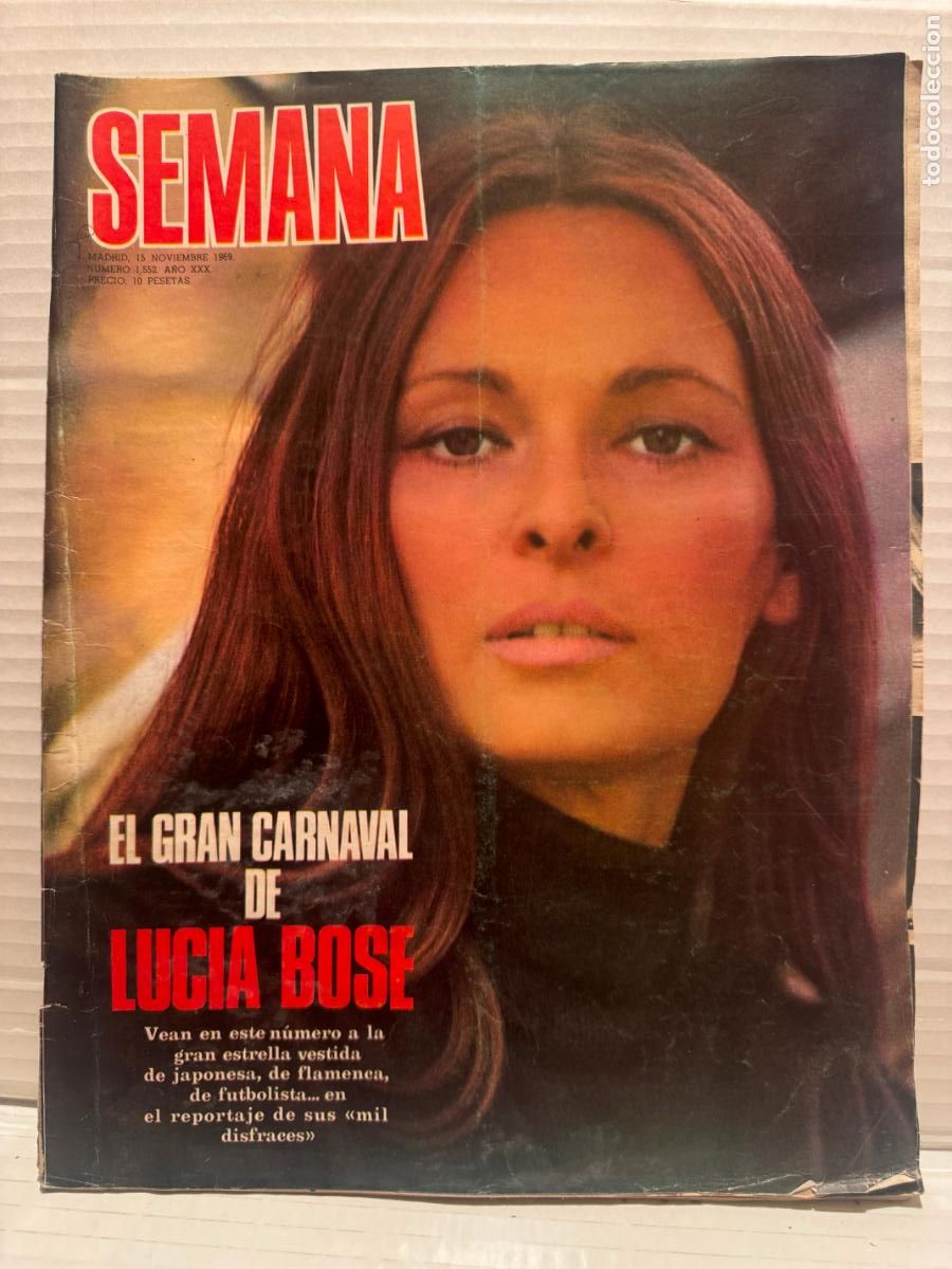 Collectionnisme de Revues et Journaux: REVISTA SEMANA LUCIA BOS&Eacute; NOVIEMBRE DE 1969